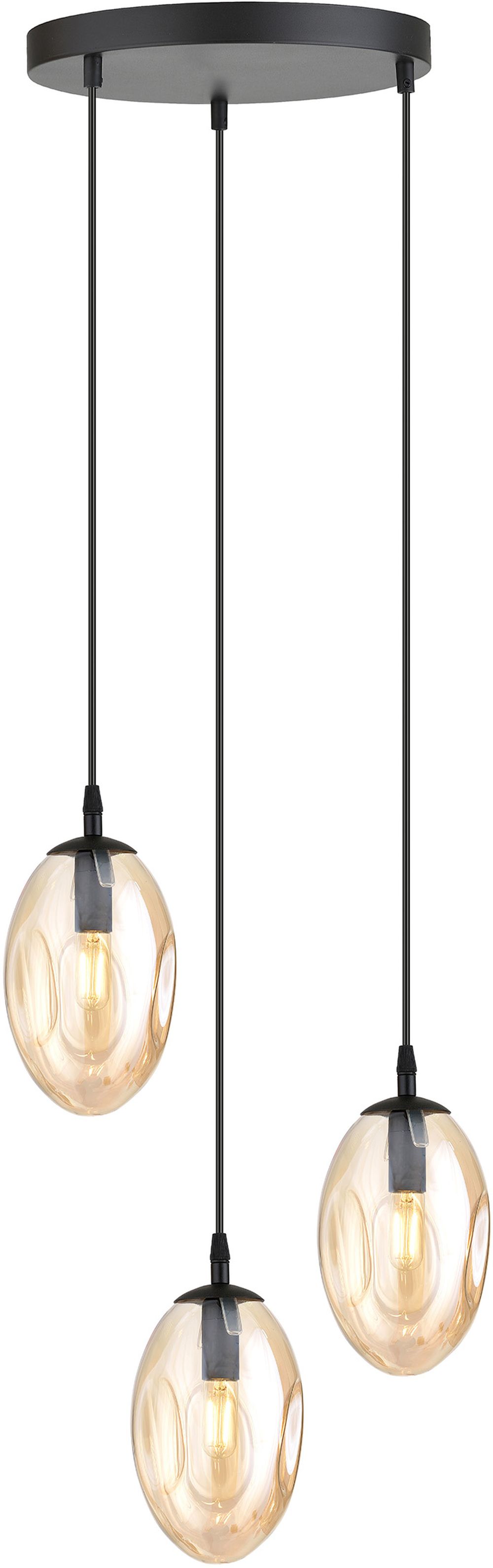 Emibig Astral lámpara colgante 3x10 W negro 1267/3PREM