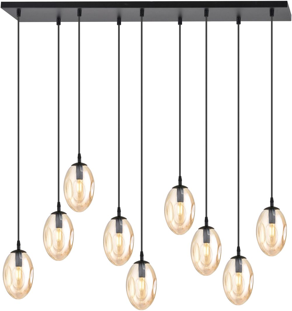 Emibig Astral lámpara colgante x10 W negro 1267/9