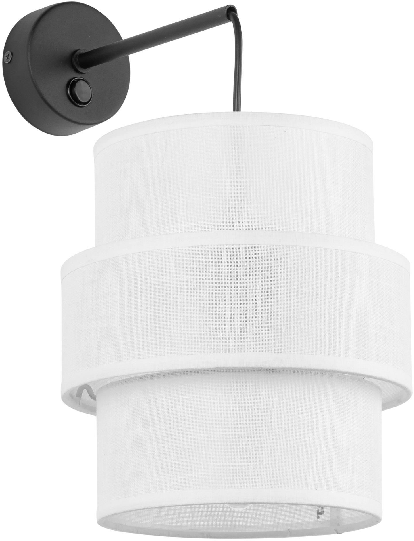 TK Lighting Calisto lámpara de pared 1x15 W blanco-negro 5956
