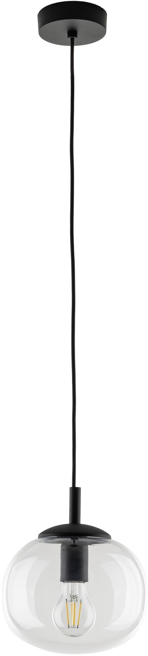 TK Lighting Vibe lámpara colgante x15 W negro-transparente 5823
