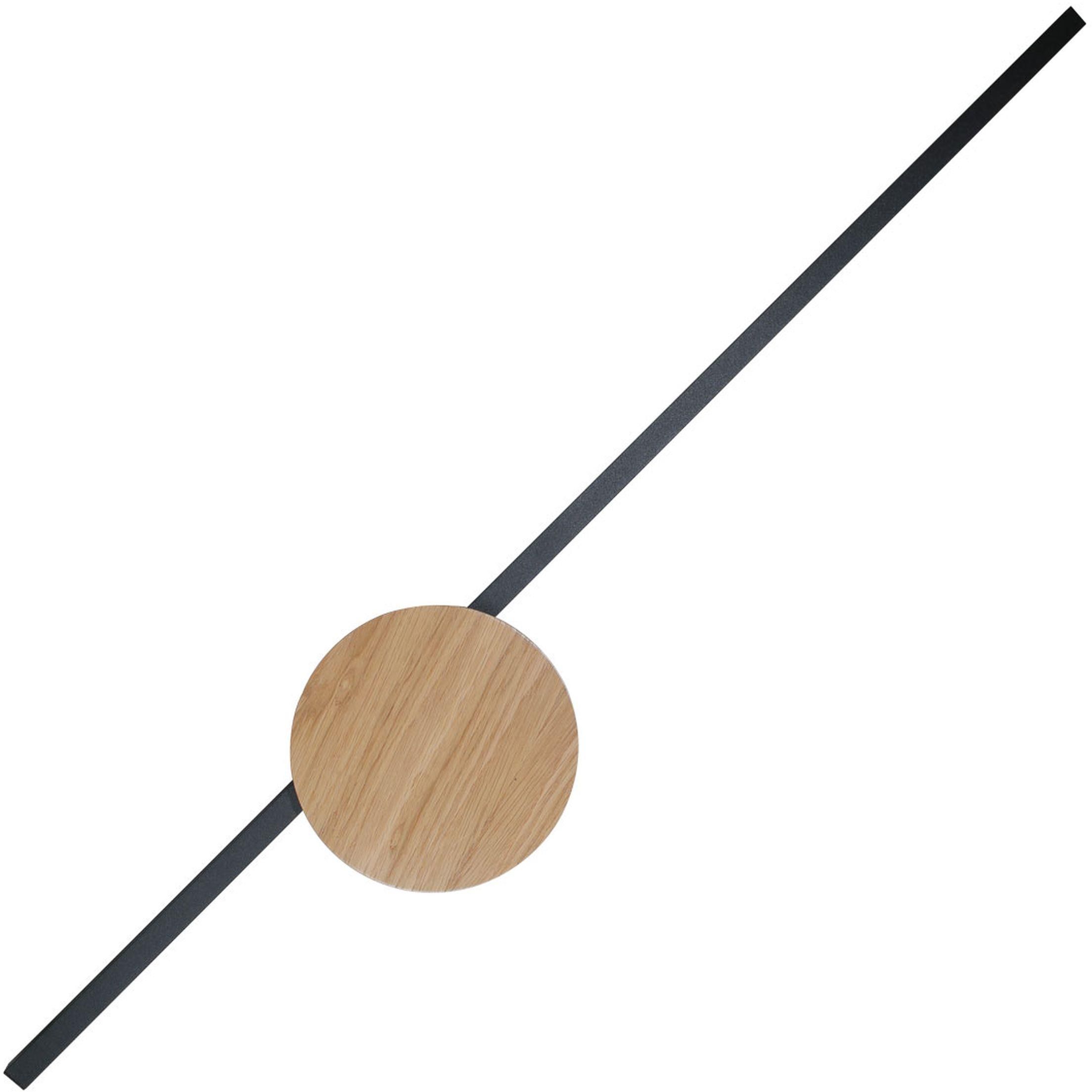 TK Lighting Java lámpara de pared 1x36 W negro-madera 1441