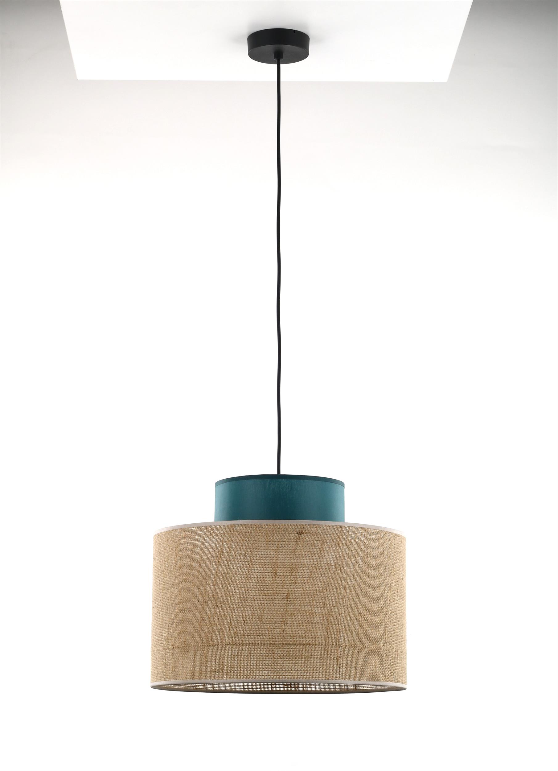 TK Lighting Duo lámpara colgante 1x15 W negro-verde 3256