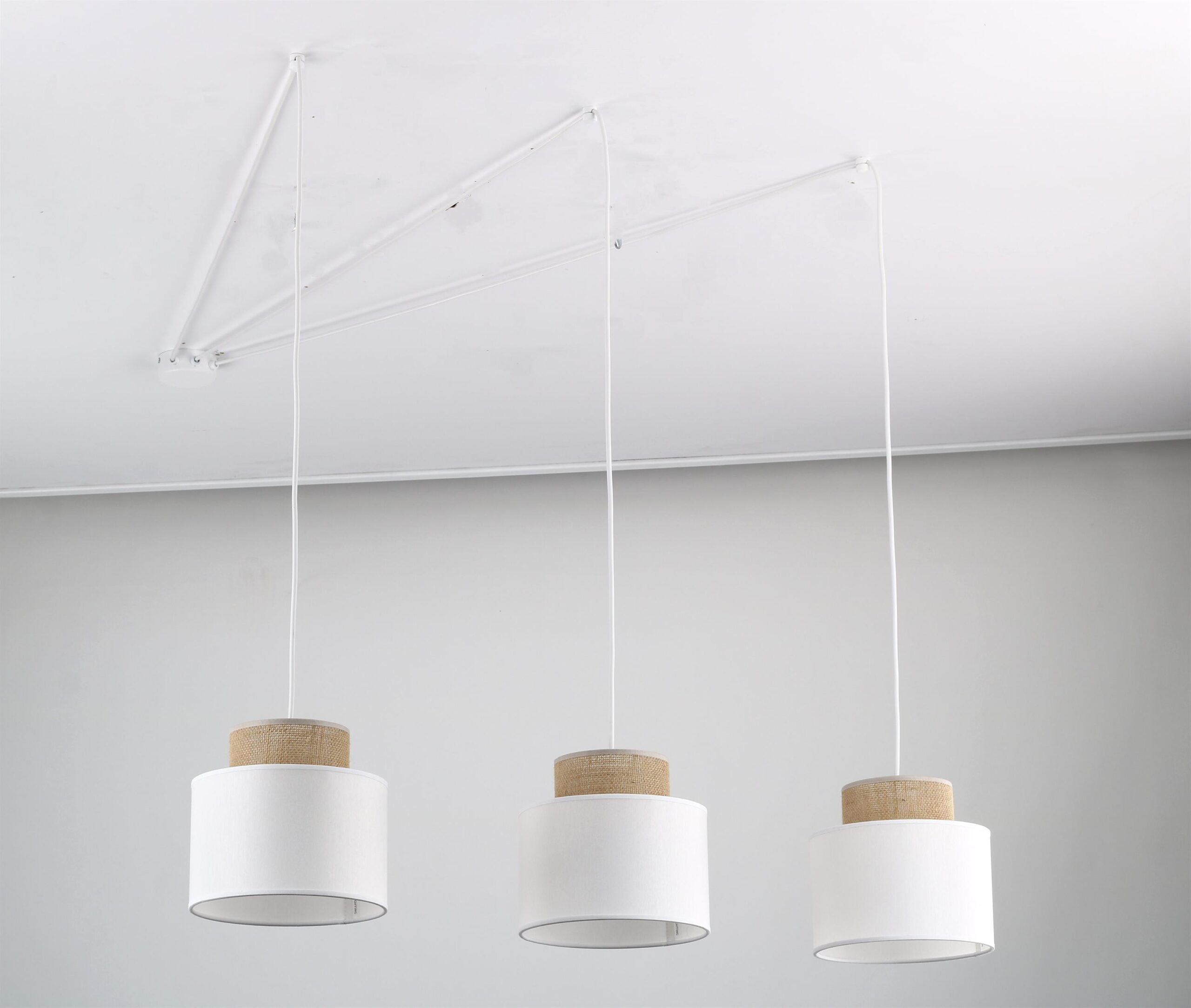 TK Lighting Duo lámpara colgante 3x15 W blanco 2345