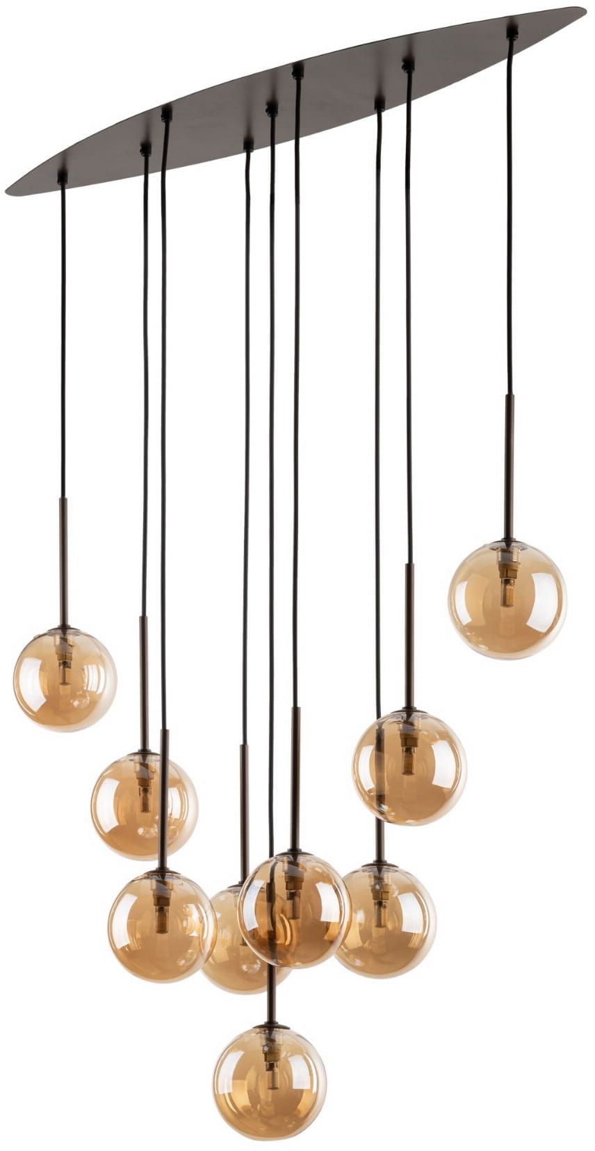TK Lighting Esme lámpara colgante x6 W marrón 6149