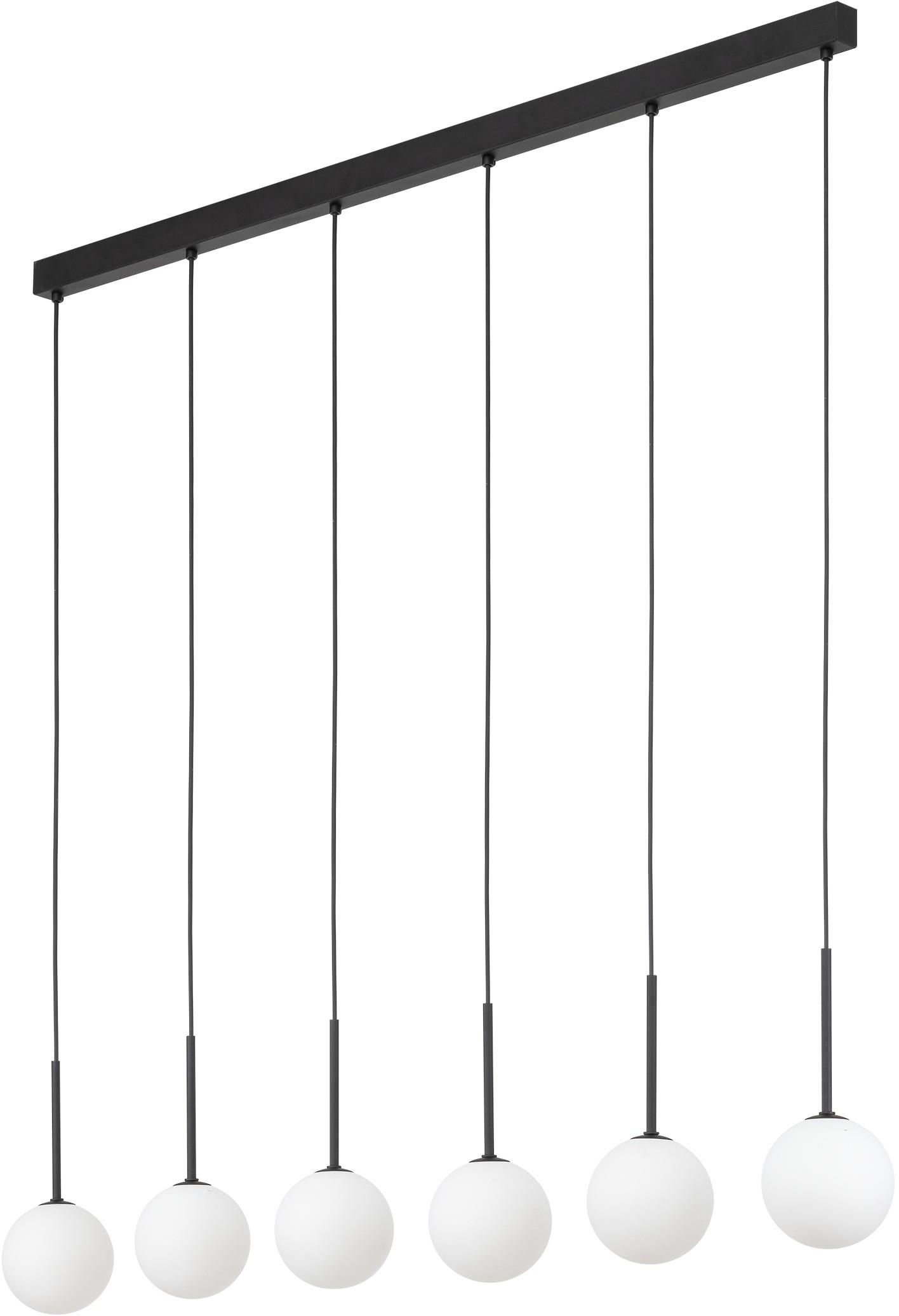 TK Lighting Martin lámpara colgante 6x6 W blanco-negro 4504