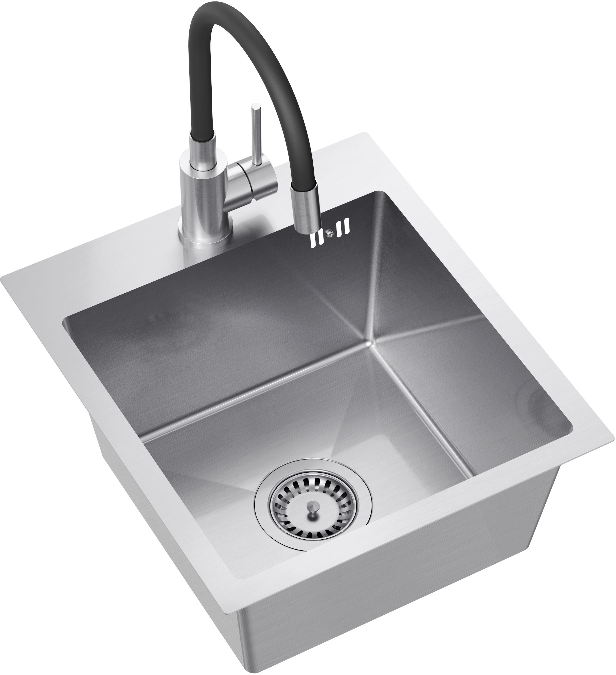 Quadron Luke fregadero con grifo acero/acero ZH4045BS_3323503BL