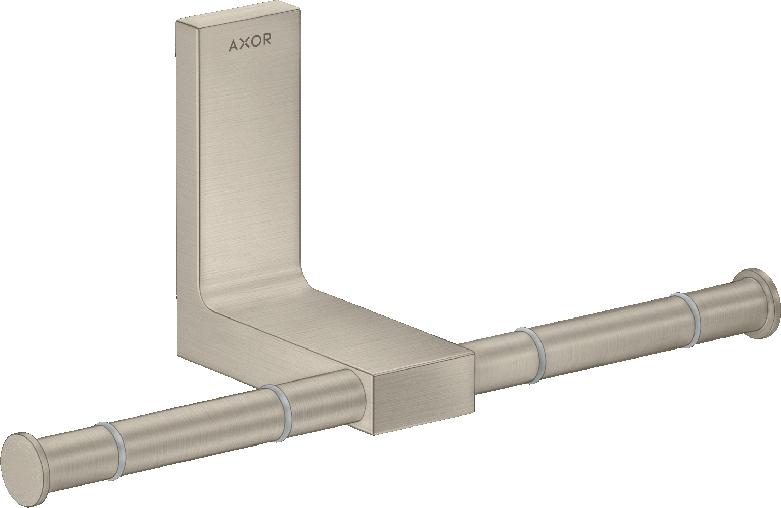Axor Universal Rectangular portarrollos de papel higiénico níquel 42657820