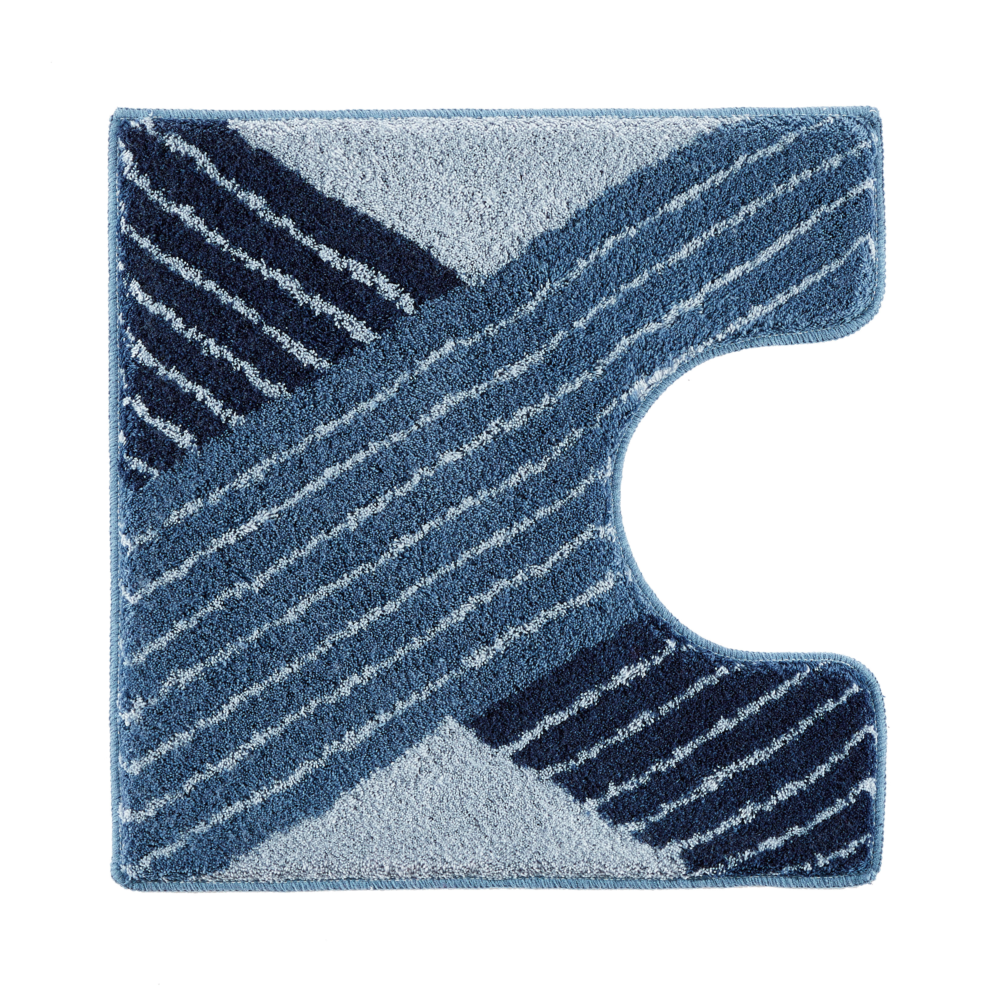 Kleine Wolke Cross alfombrilla para baño 55x55 cm para inodoro azul 9181783129