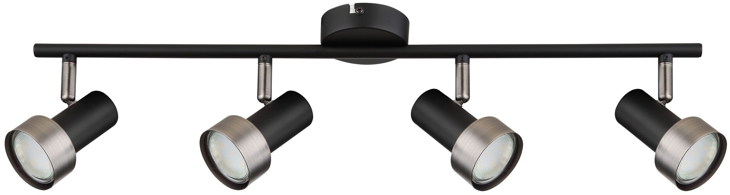 Rabalux Konrad lámpara de techo 4x50 W negro-plata 73014