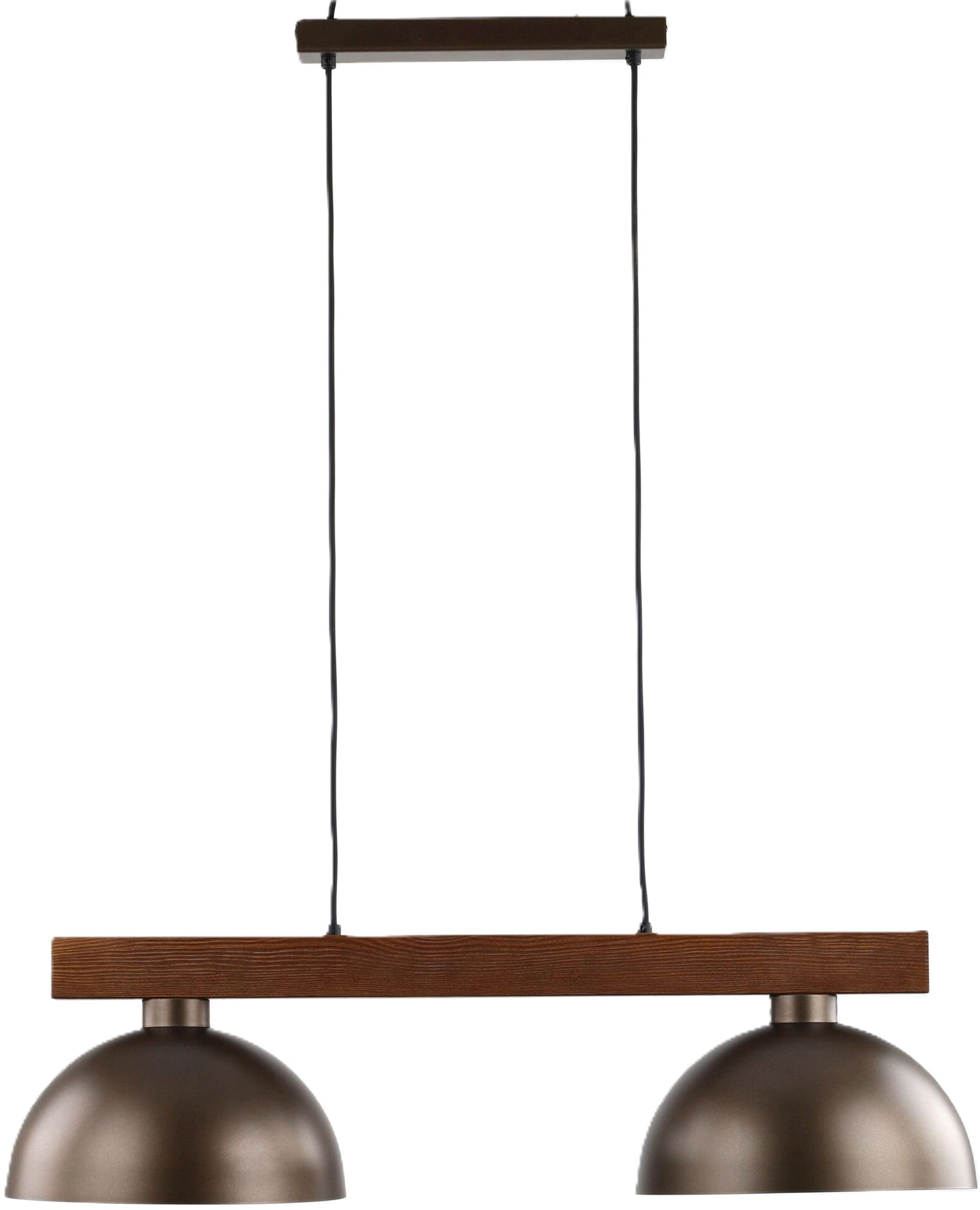 TK Lighting Oslo lámpara colgante 2x15 W marrón 4507