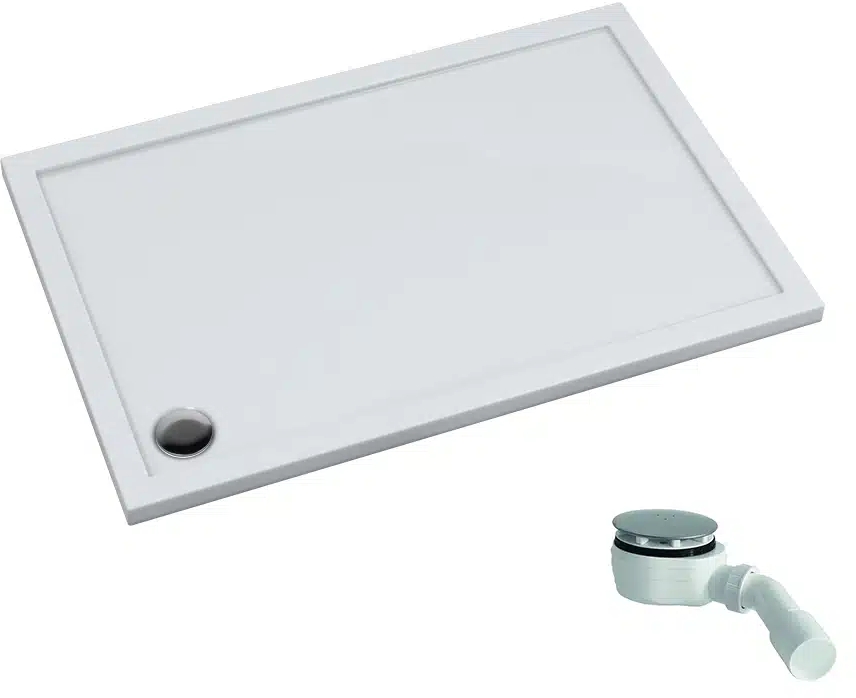 Schedpol Caspar New plato de ducha rectangular con sifón 100x80 cm blanco 3.2336