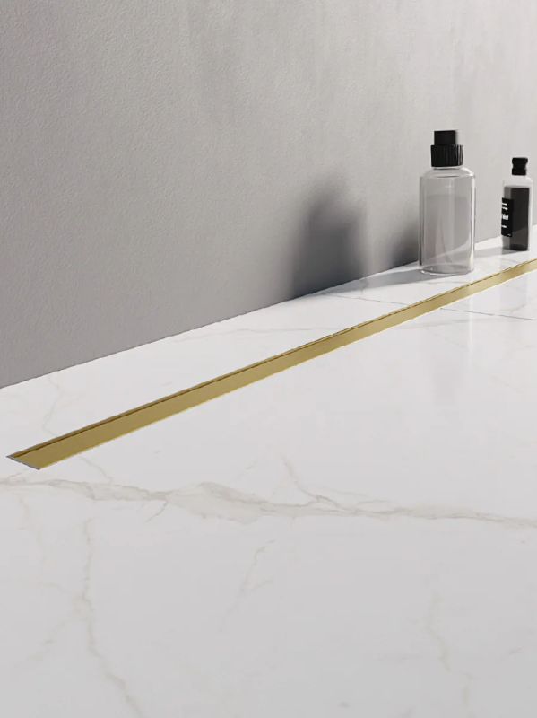 New Trendy Visio Slim Gold desagüe lineal 100 cm dorado OL-0085