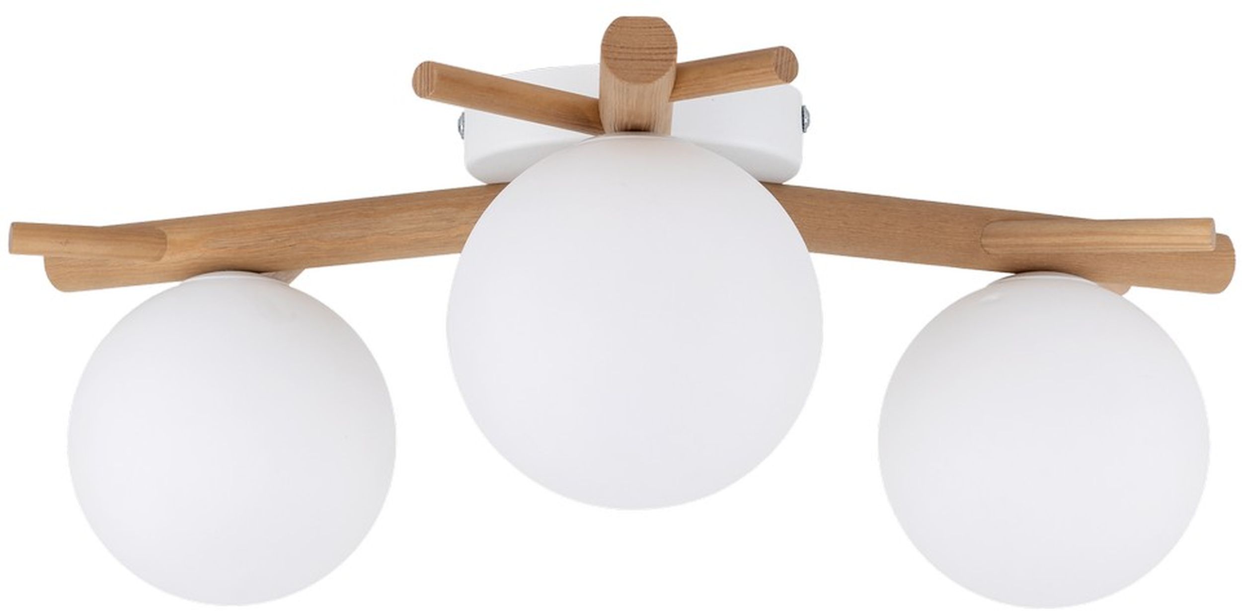 TK Lighting Sheron lámpara de techo 3x6 W blanco-madera 5308