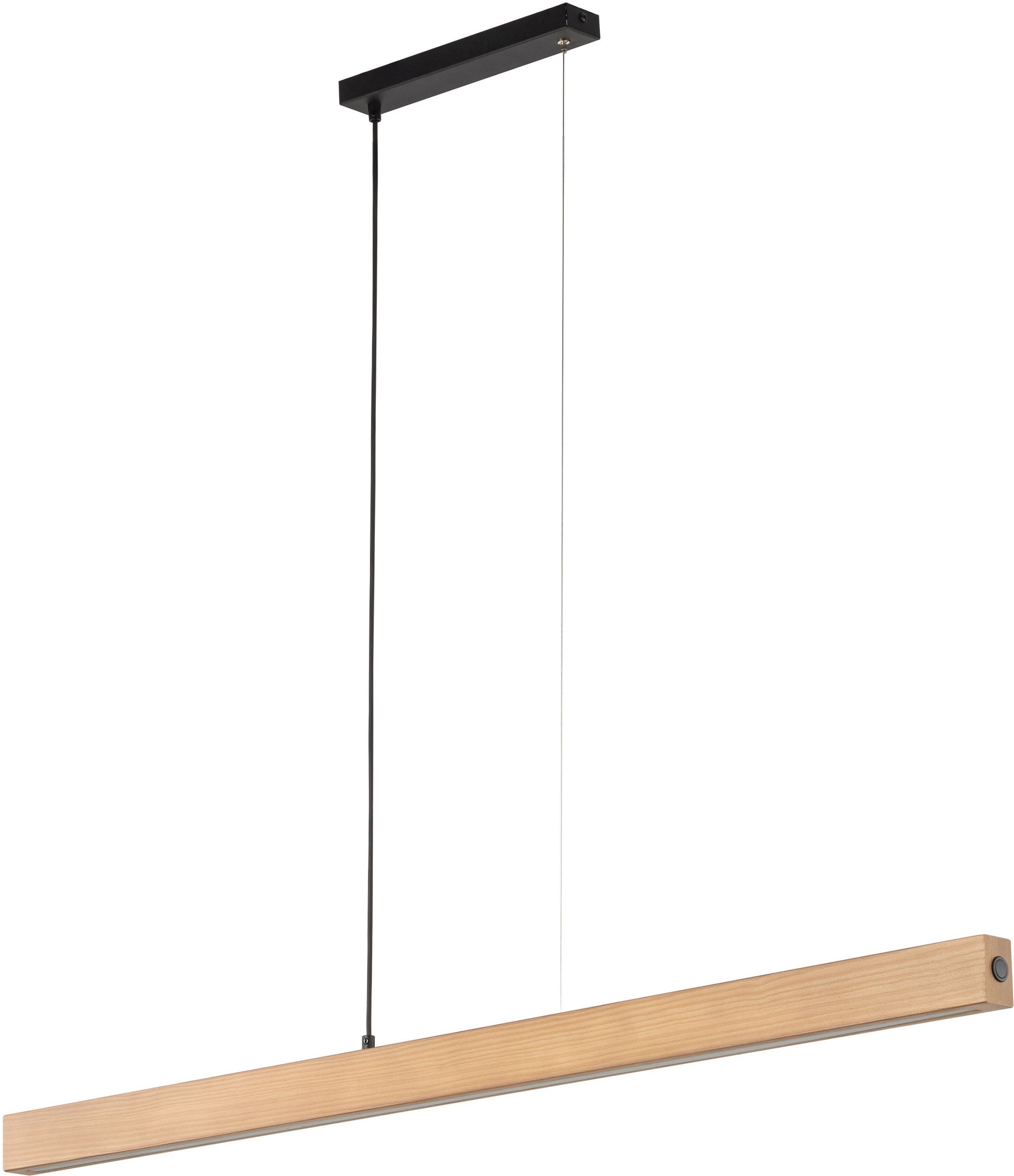 TK Lighting Teo lámpara colgante 1x36 W negro-madera 1448