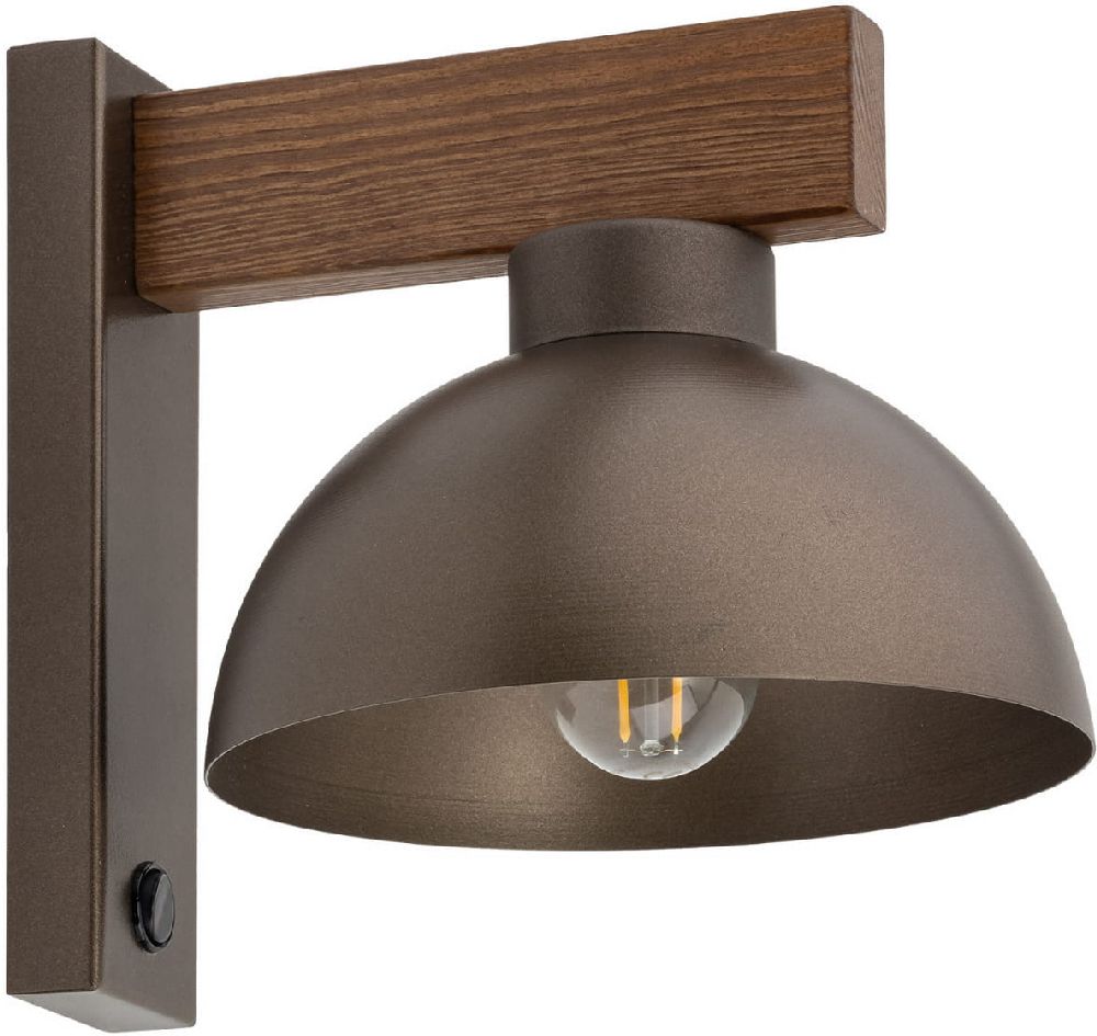 TK Lighting Oslo lámpara de pared 1x15 W madera-marrón 6279