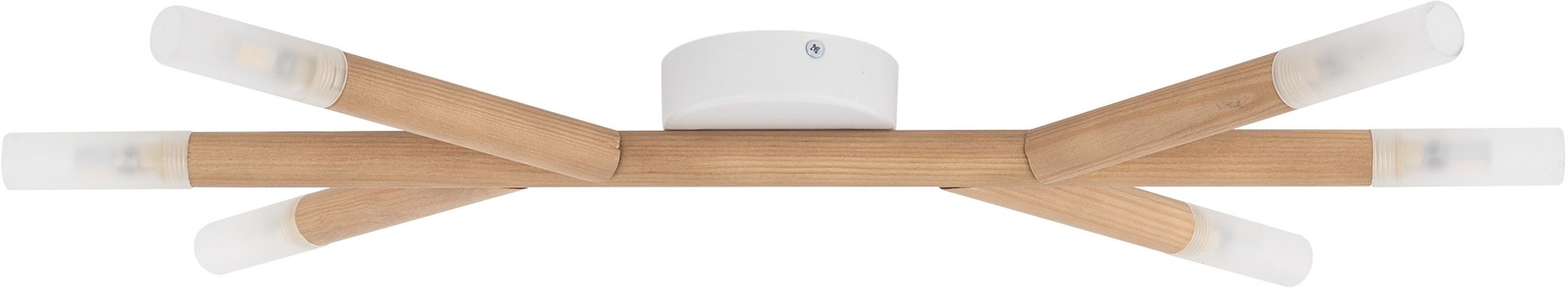 TK Lighting Noble lámpara de pared 6x6 W blanco-madera 4525