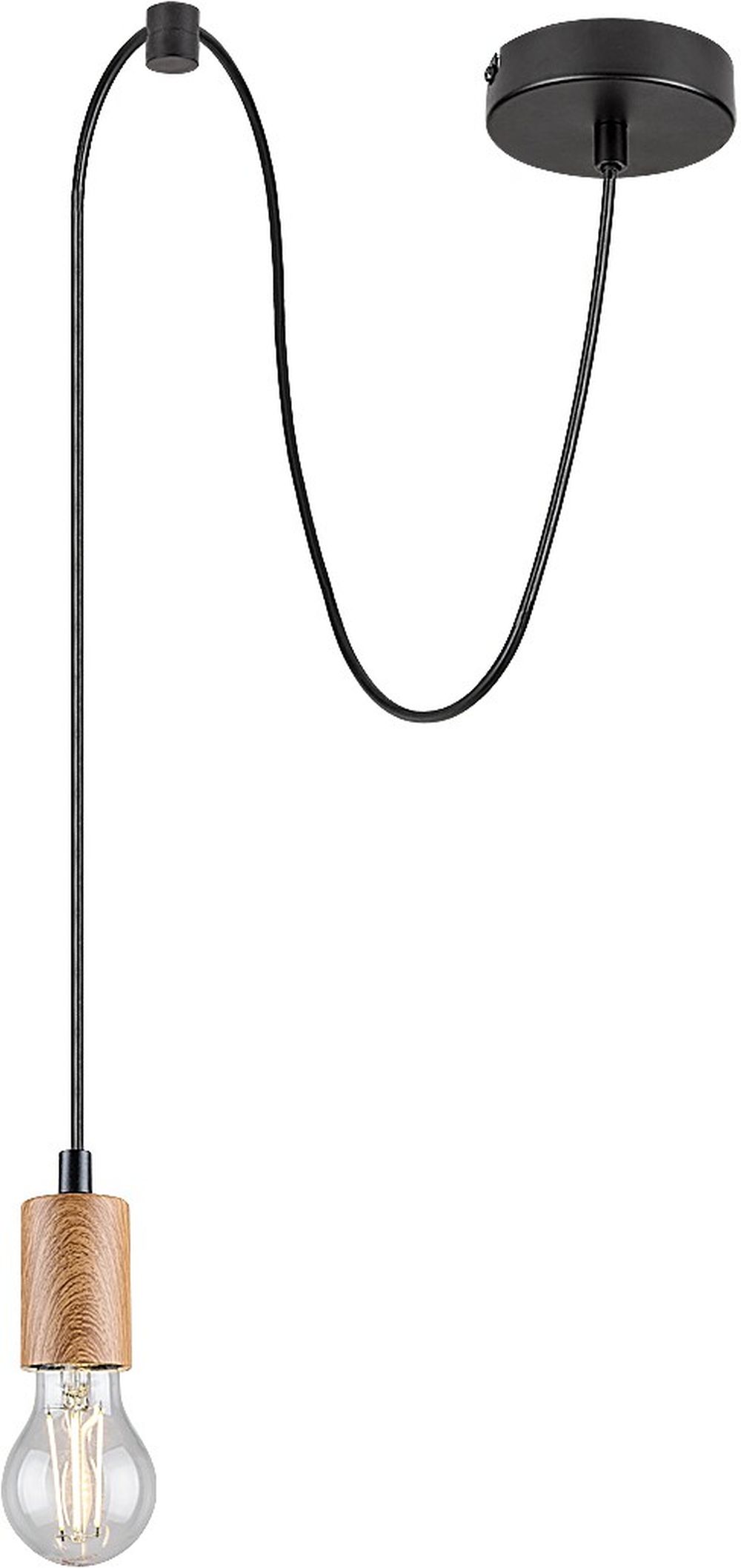 Rabalux Dollien lámpara colgante 1x60 W negro 72071