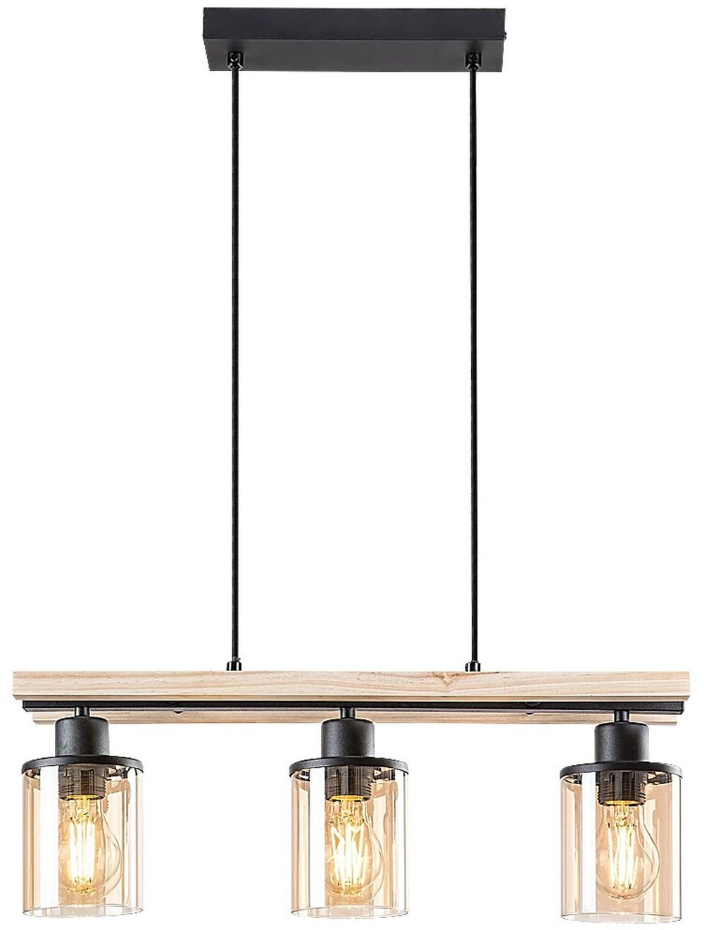 Rabalux Niylah lámpara colgante 3x25 W negro 72083