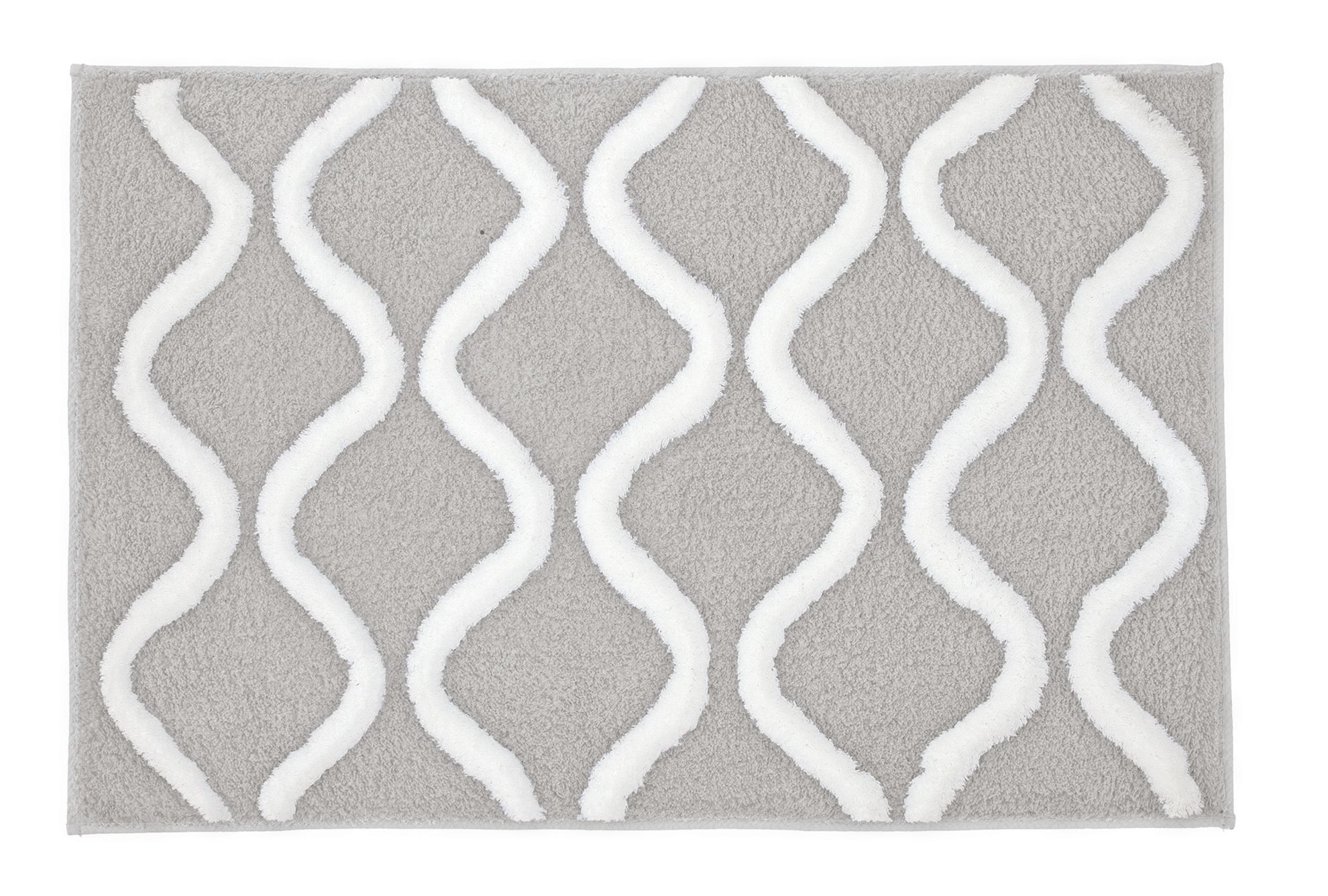 Kleine Wolke Piana alfombrilla para baño 90x60 cm rectangular blanco-gris 9180158519