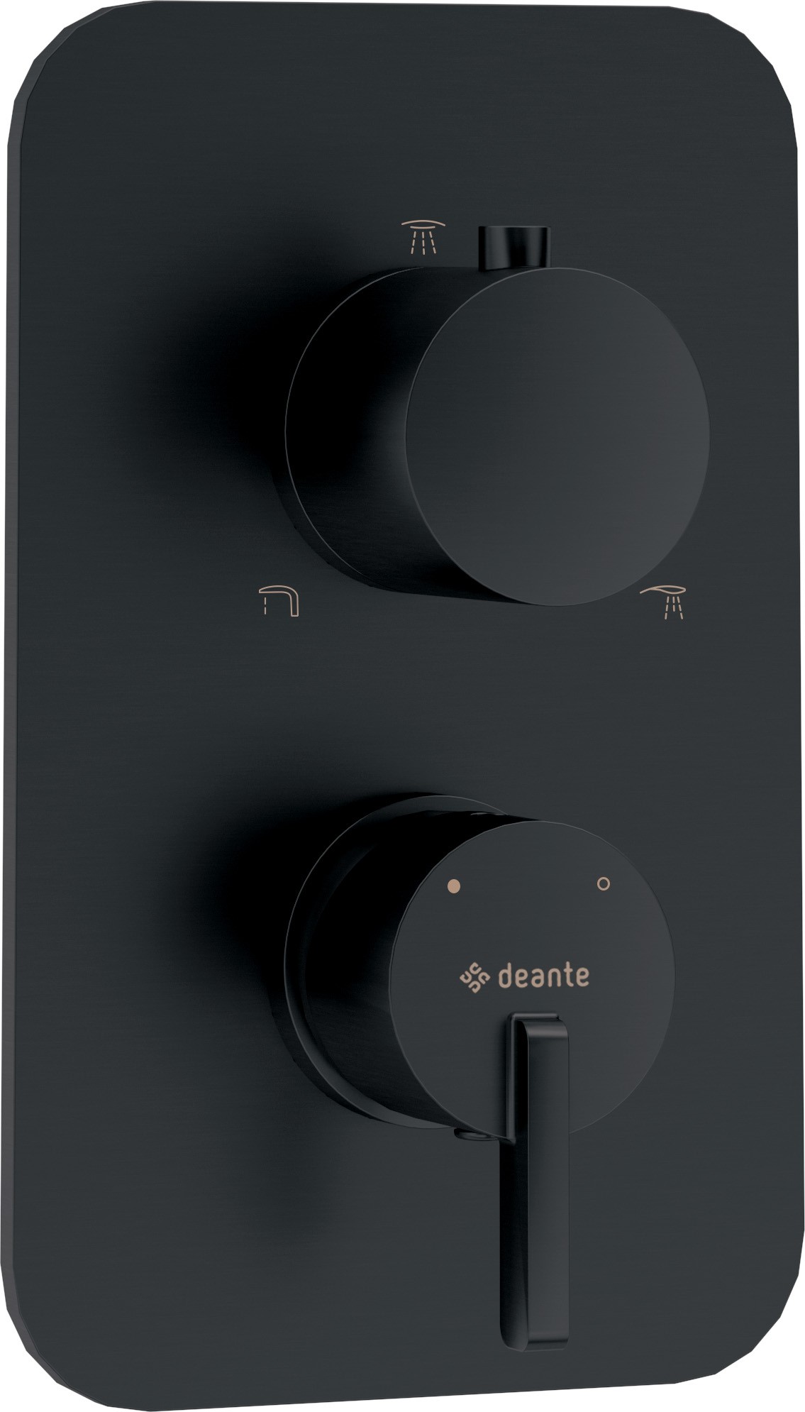 Deante Silia grifo de bañera y ducha empotrado negro BXY_NQSM