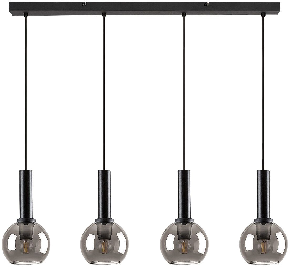 Rabalux Centio lámpara colgante 4x40 W negro-humado 72174