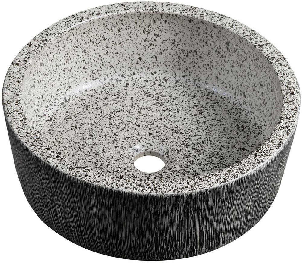 Sapho Priori lavabo 41x41 cm circular sobre encimera marrón/beige mate PI035