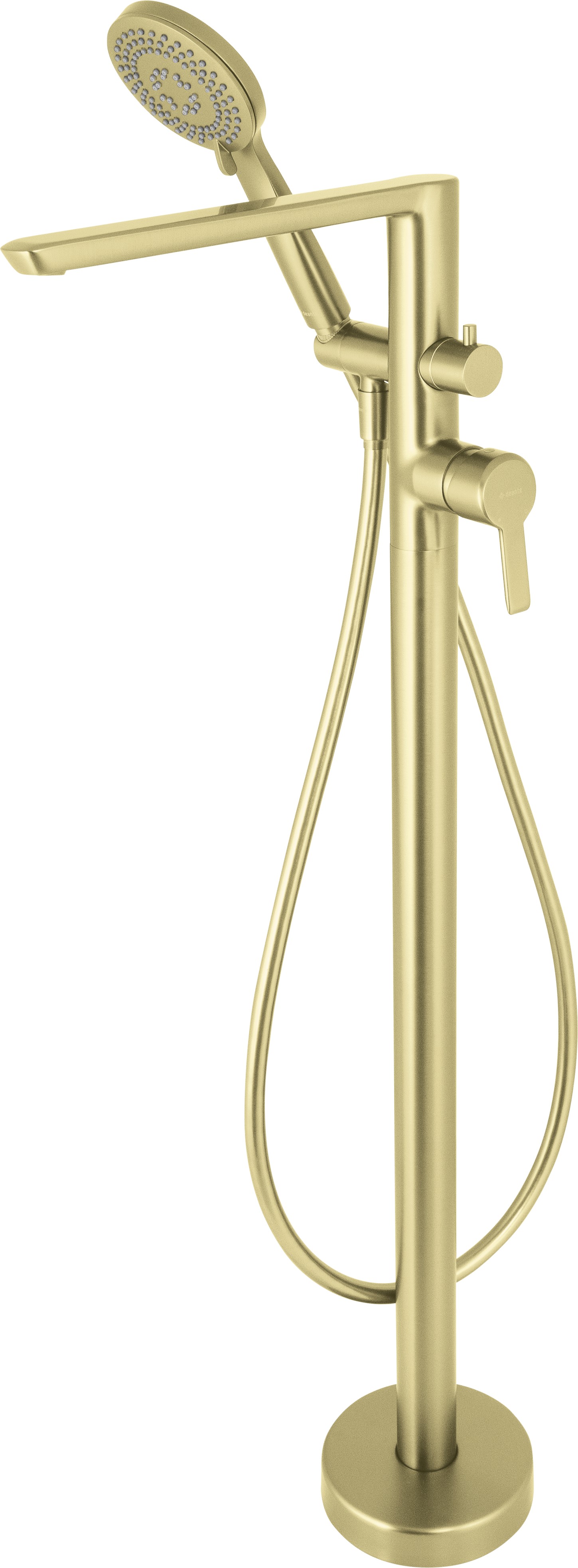 Deante Arnika grifo de bañera y ducha en suelo oro BQA_R17M