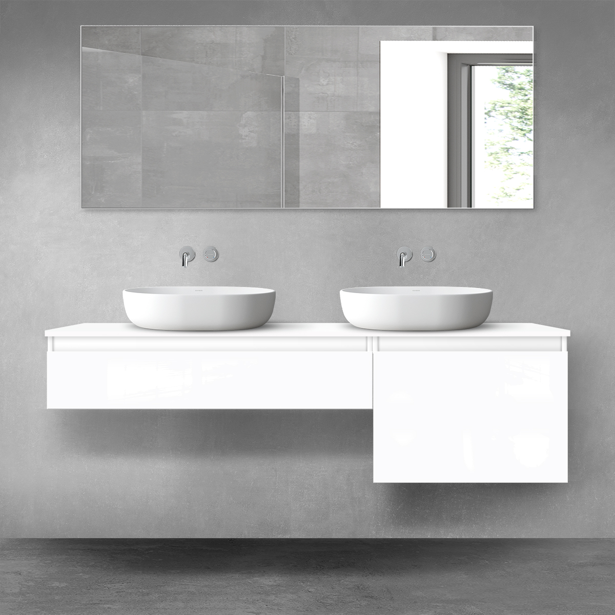 Conjunto armario Oltens Vernal 60011000, armario Oltens Vernal 60013000, 63008000