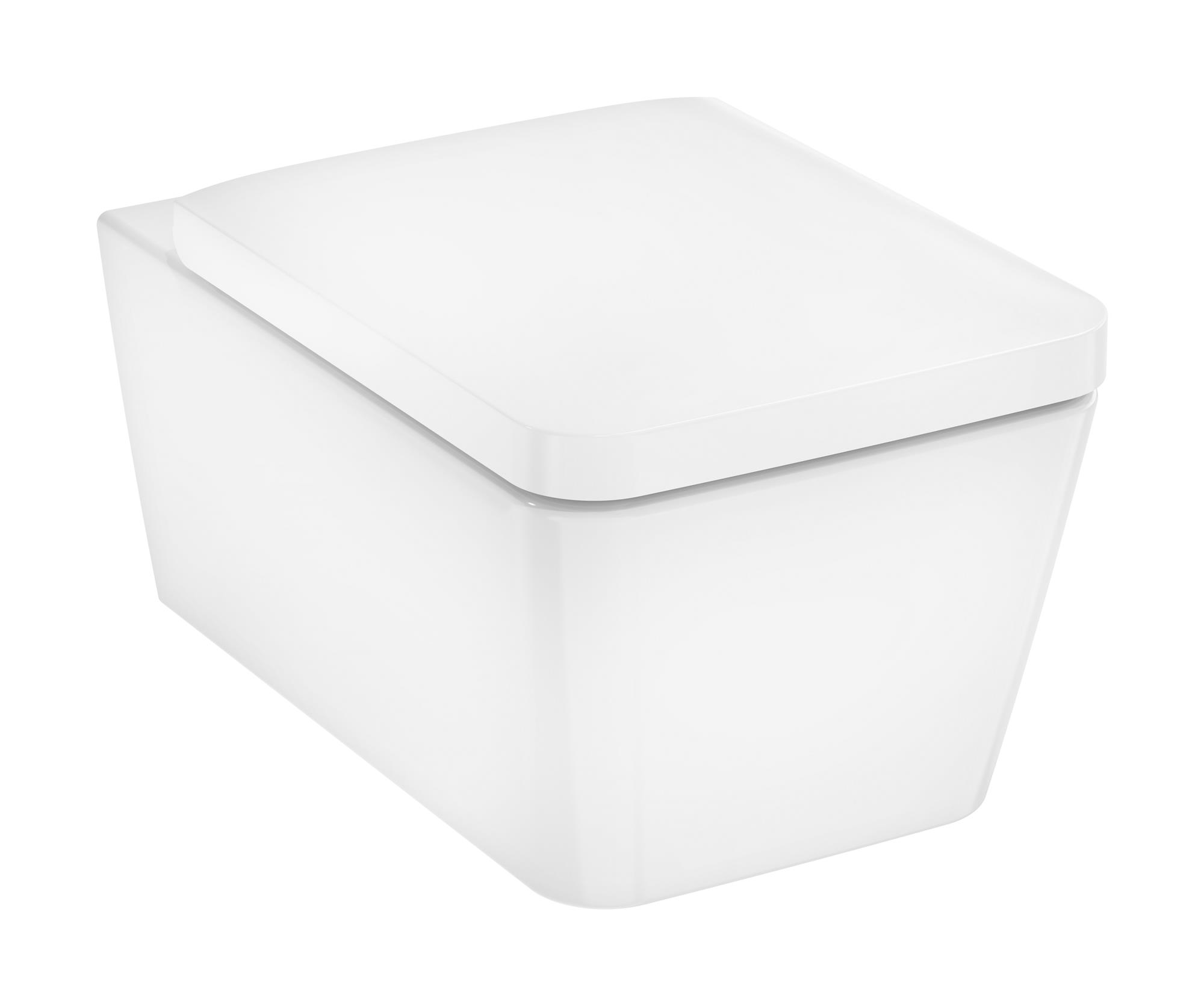 Hansgrohe EluPura Q taza de inodoro con asiento de cierre suave suspendido sin reborde blanco 62023450