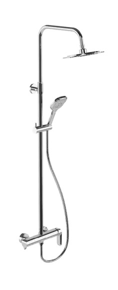 Excellent Clever 2.0 conjunto de ducha a pared con rociador con efecto lluvia cromo AREX.4181CR