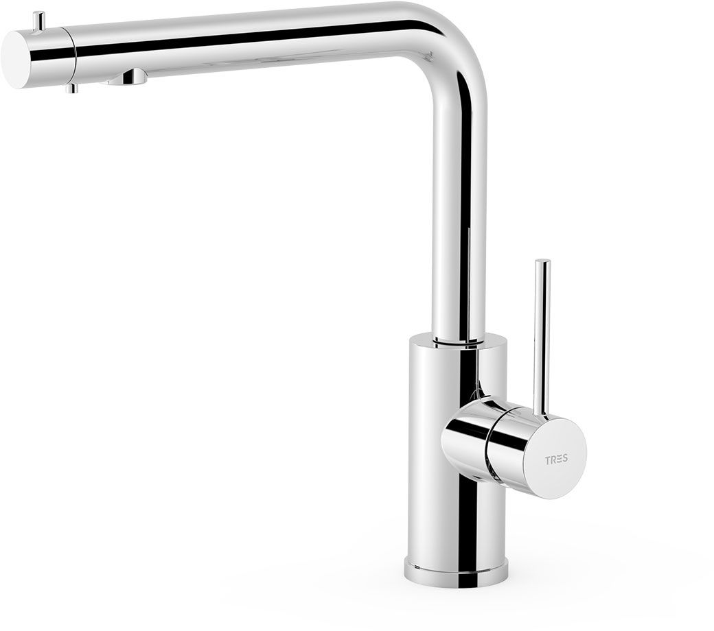 Tres Cocina grifo para filtro de agua de pie cromo 23045303