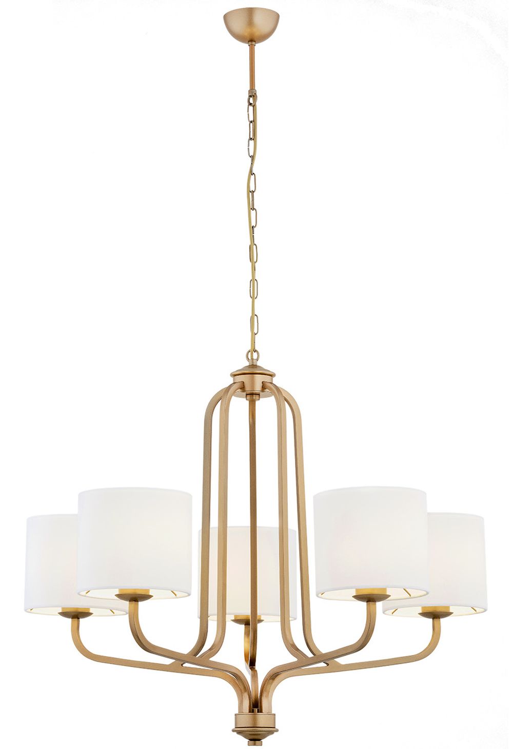 Argon Maranello lámpara colgante 5x15 W blanco-oro 2172