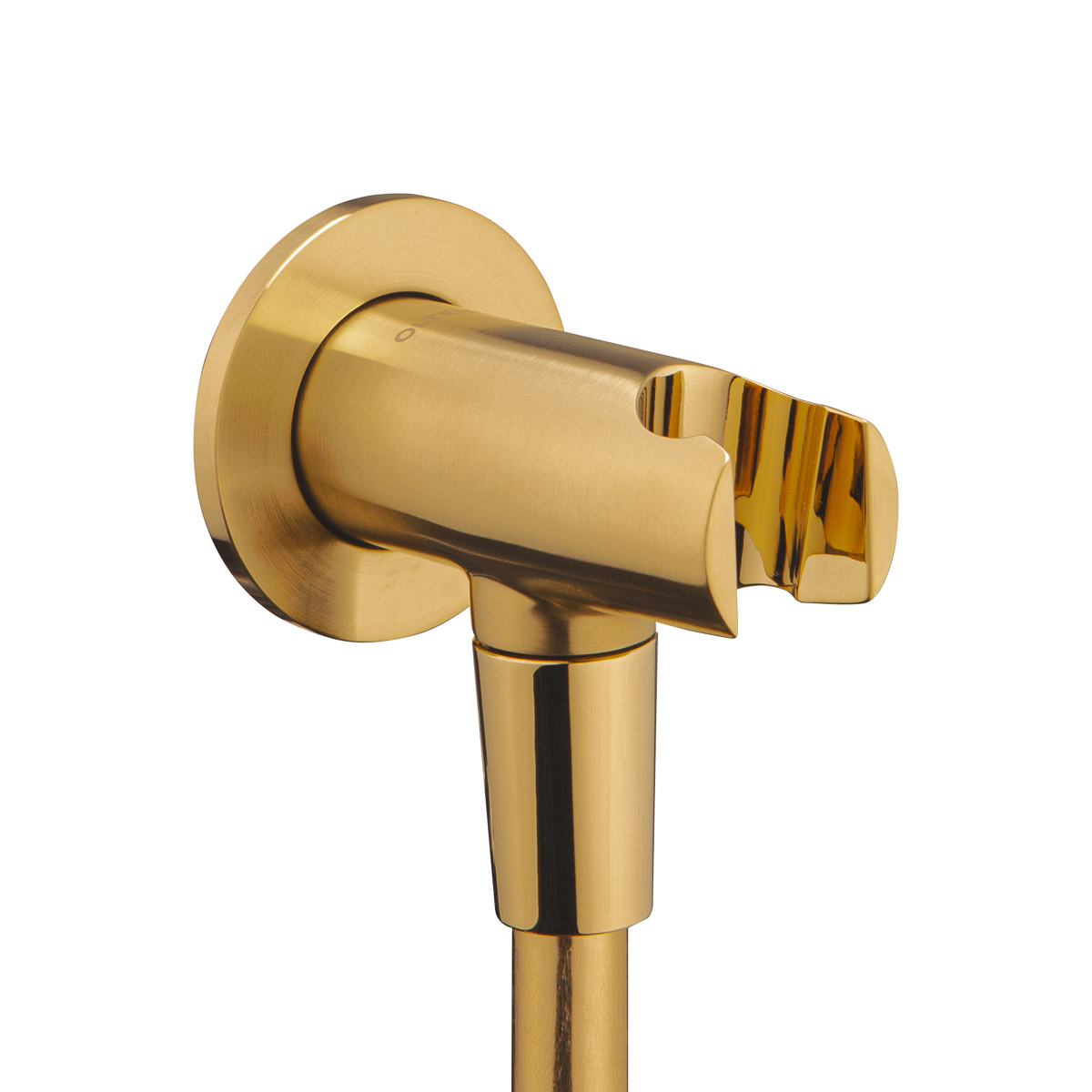 Oltens Hvita conector angular con soporte oro cepillado 39305810