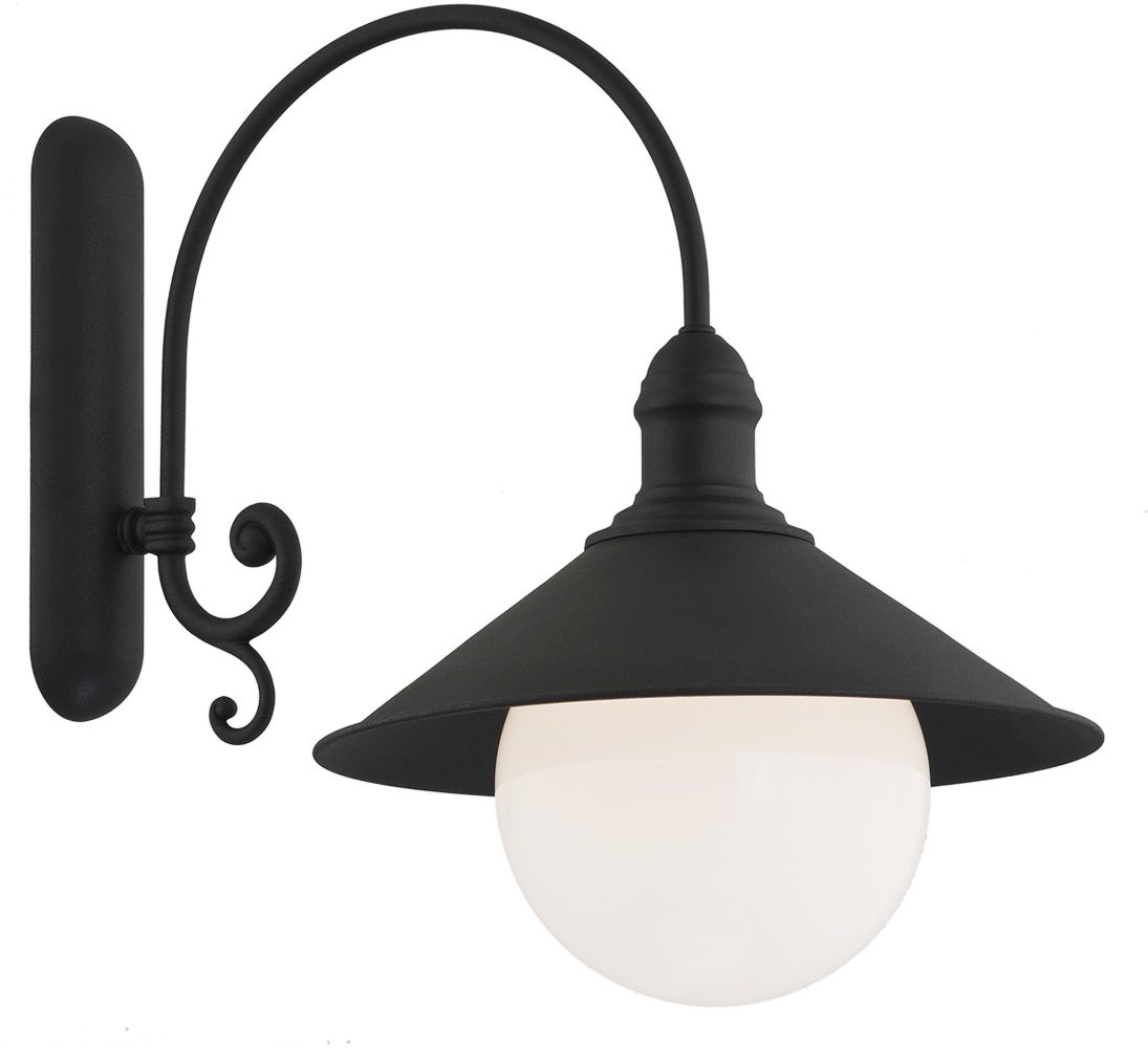 Argon Erba Bis lámpara de pared para exteriores 1x15 W negro 3286