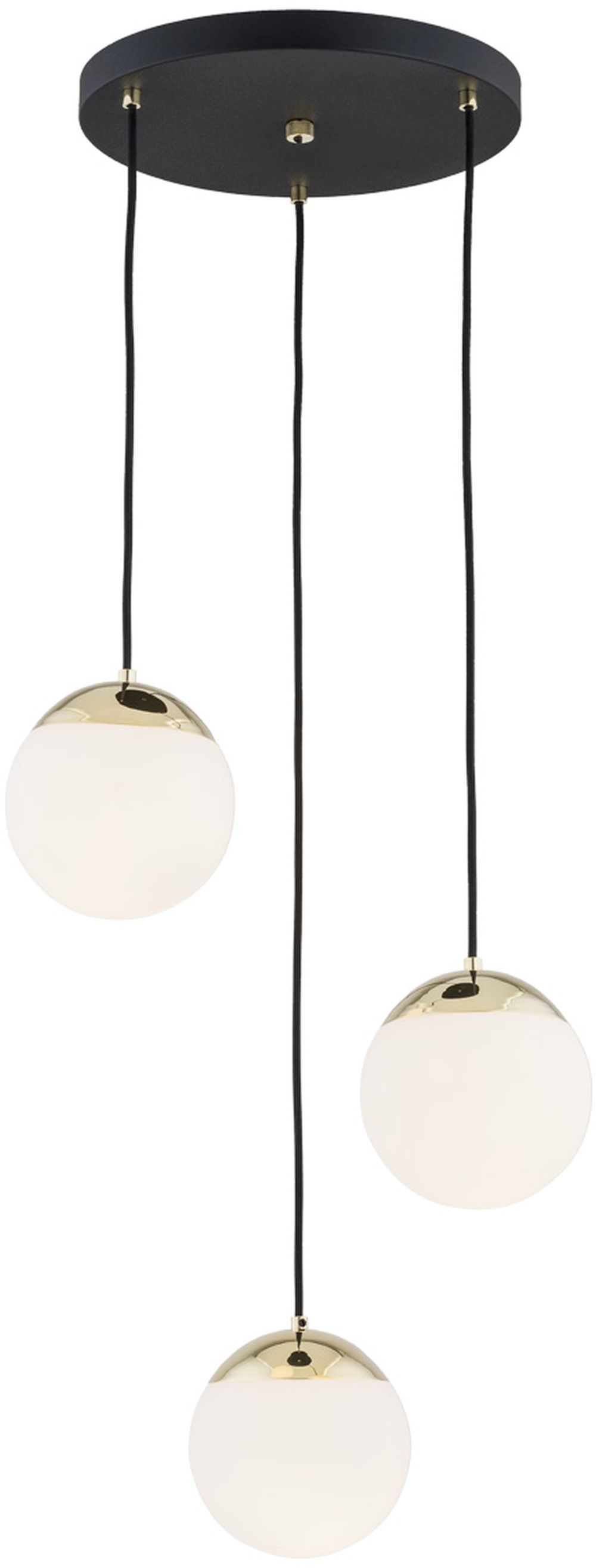 Argon Livia lámpara colgante 3x7 W blanco-negro-latón 1417