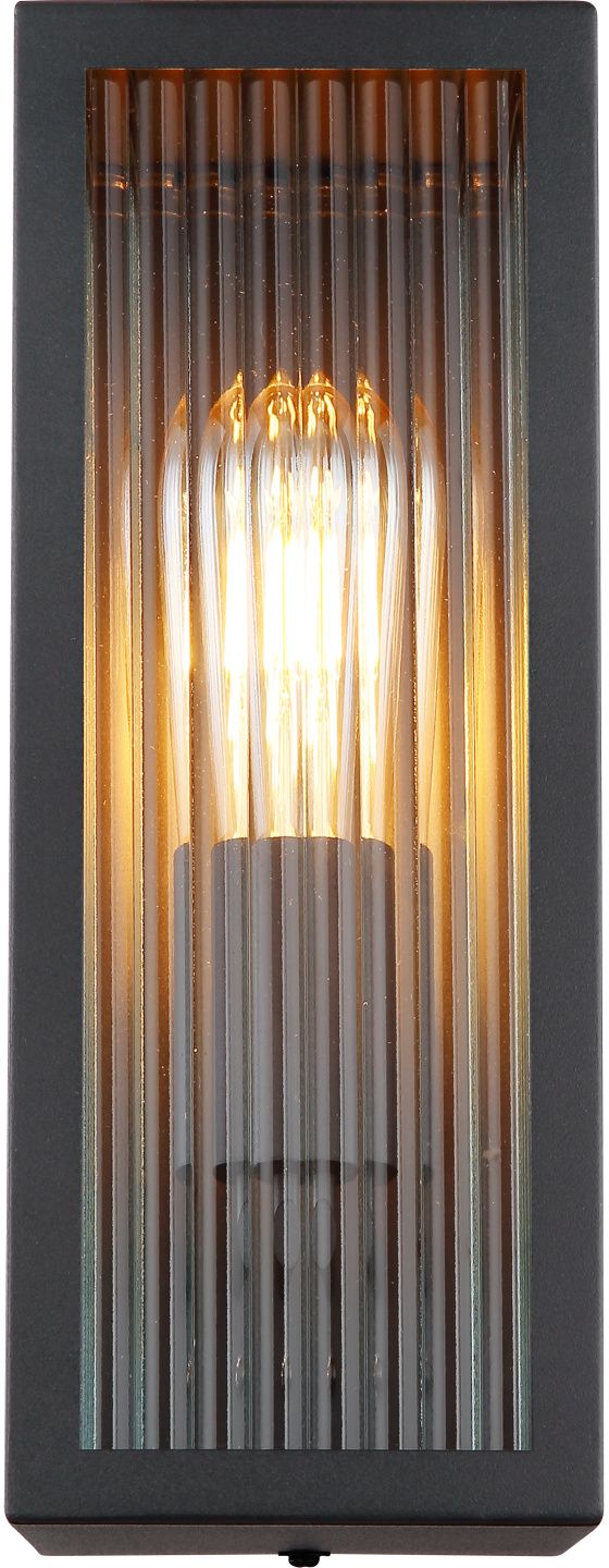 Globo Lighting Gundula lámpara de pared para exteriores 1x60 W negro-transparente 31980