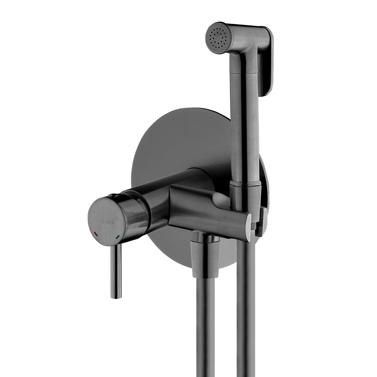 Oltens Molle grifo de bidé con rociador empotrado grafito 31100400