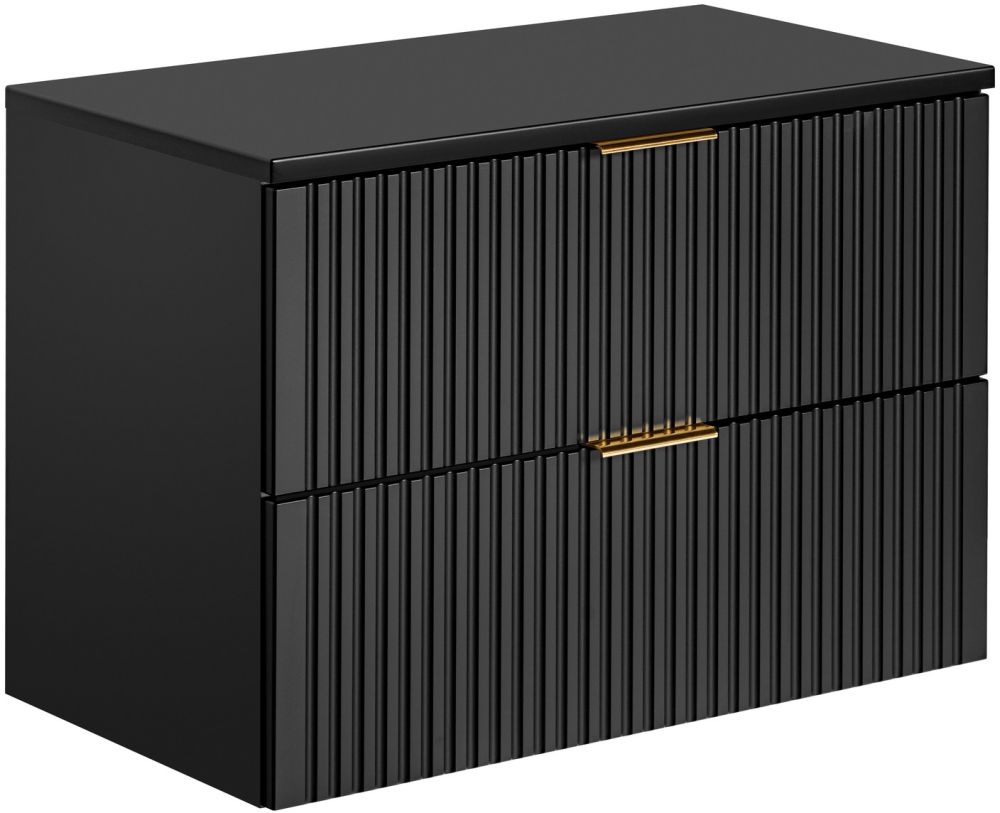 Conjunto armario Comad Adel Black ADEL BLACK  82-80-B-2S, encimera sobre armario Comad Adel Black ADEL BLACK 89-80-B