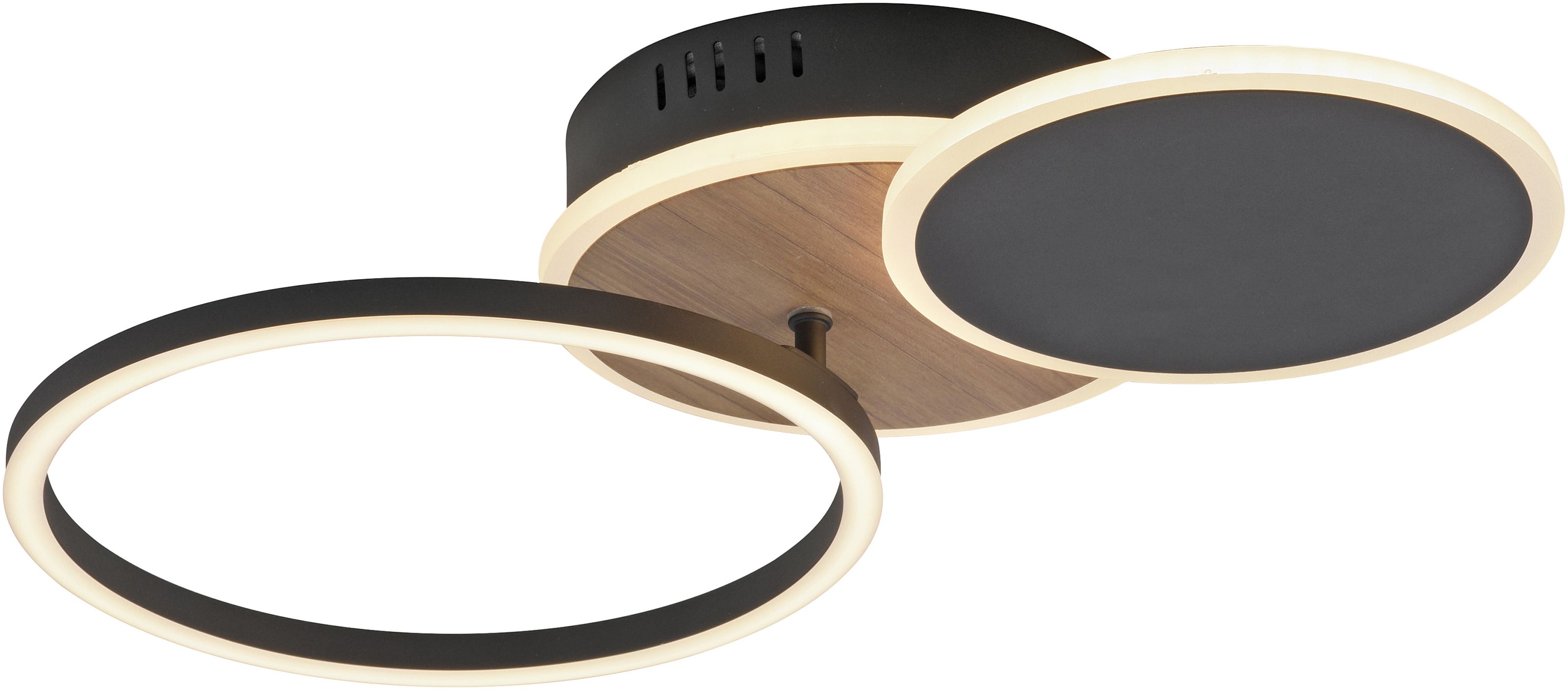 Just Light Sevent lámpara de techo 1x25.5 W negro-madera 14116-78