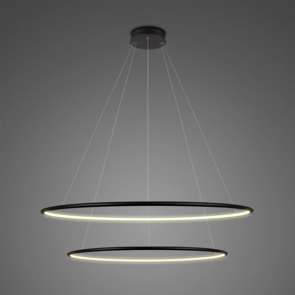 Altavola Design Ledowe Okręgi lámpara colgante 2x53 W negro LA074/P_80_in_3k_black_dimm