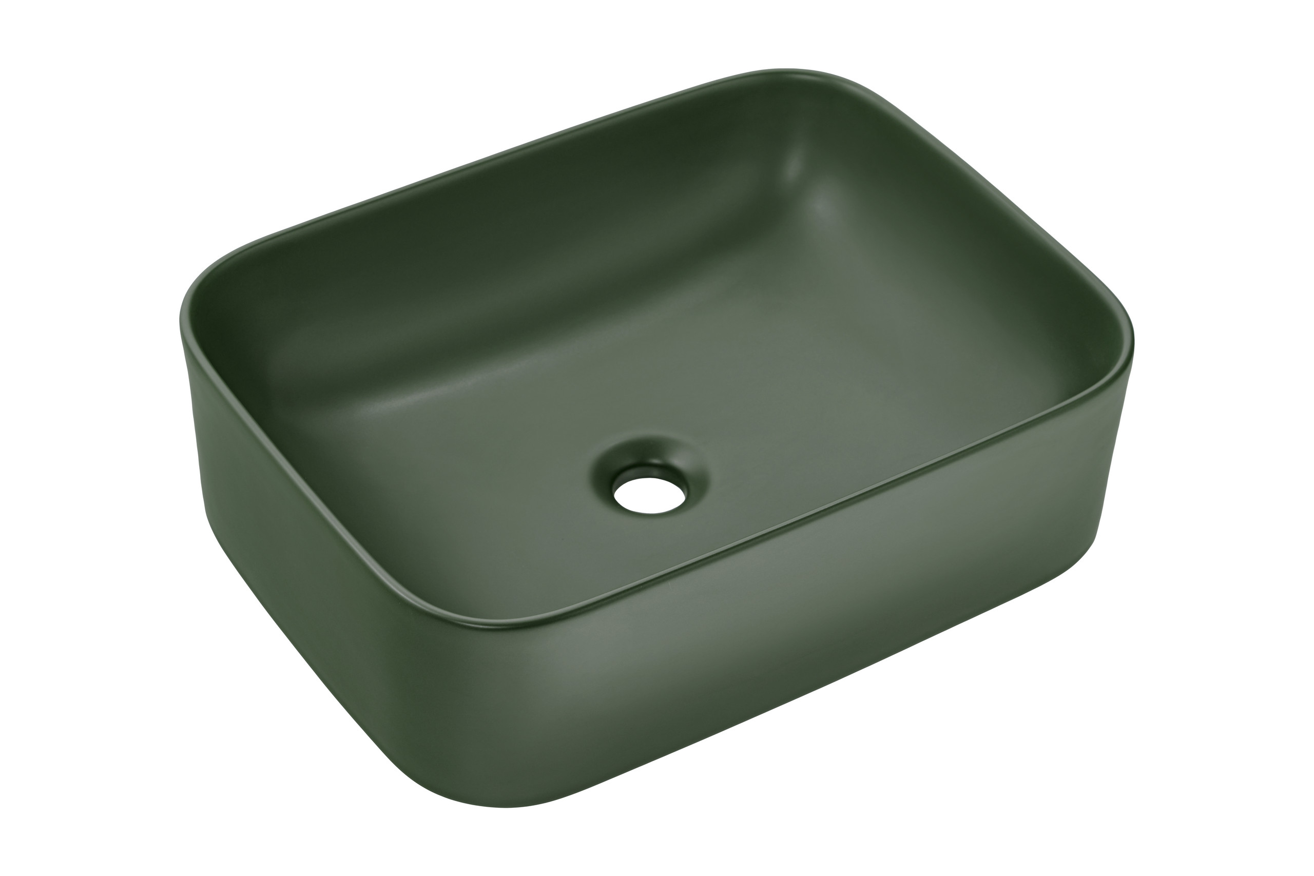 Comad Kama lavabo 50.5x38 cm rectangular sobre encimera verde UN-KAMA-MFG-50