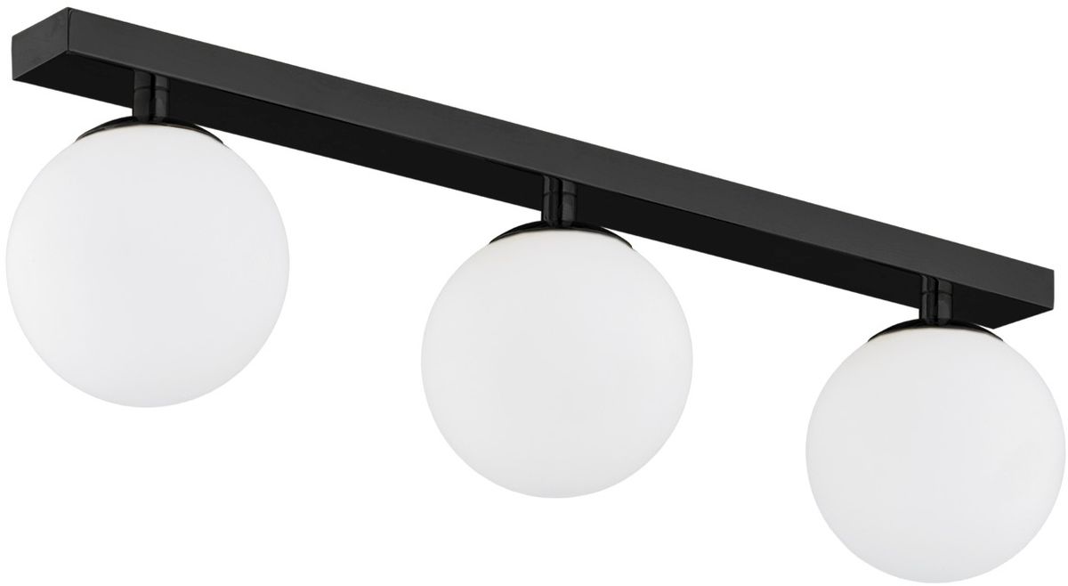 Argon Saara lámpara de techo 3x7 W negro-vidrio opalino 6317