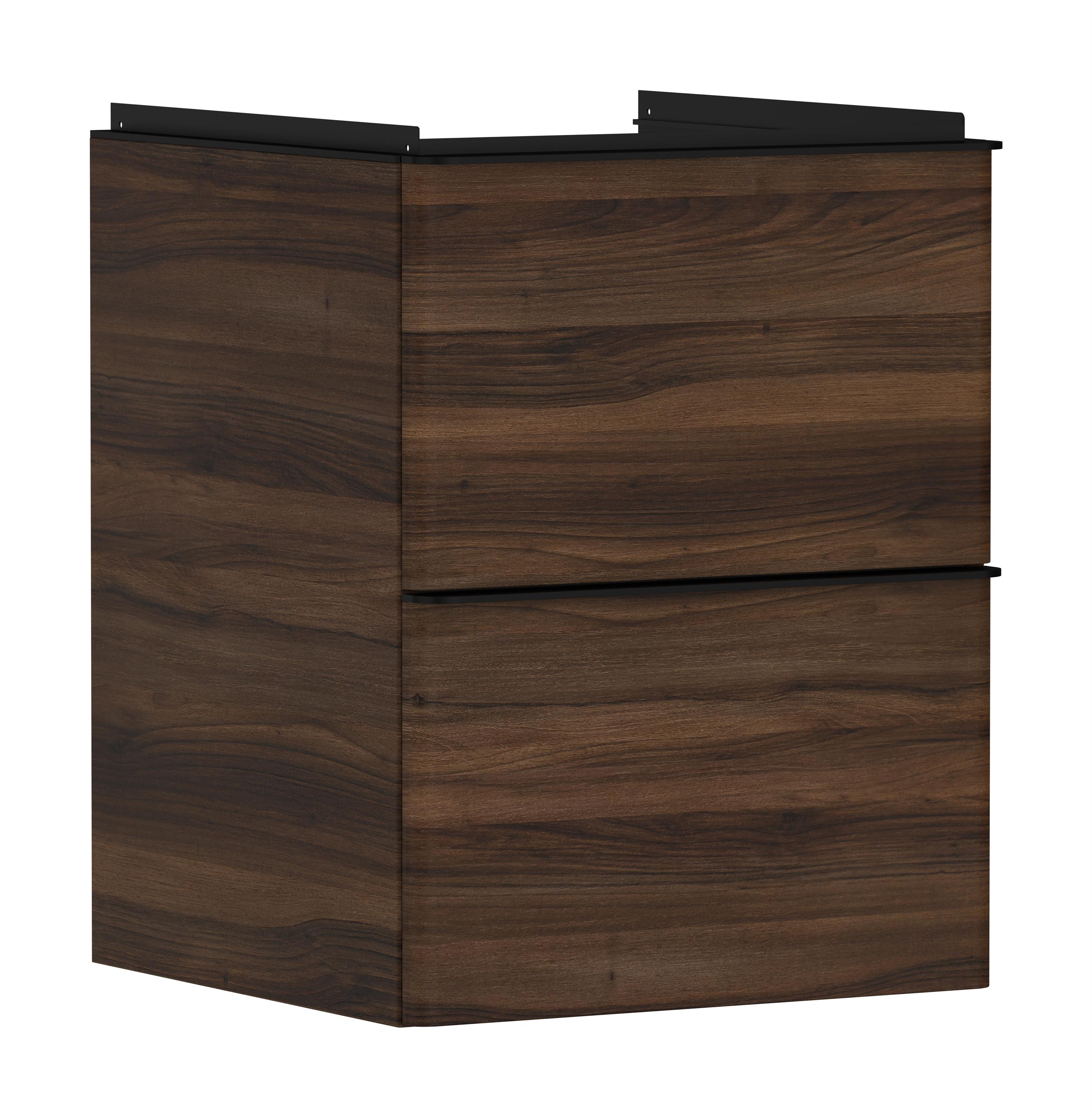 Hansgrohe Xelu Q armario 48x49.5x60.5 cm suspendido, para lavabo negro-nogal 54022670