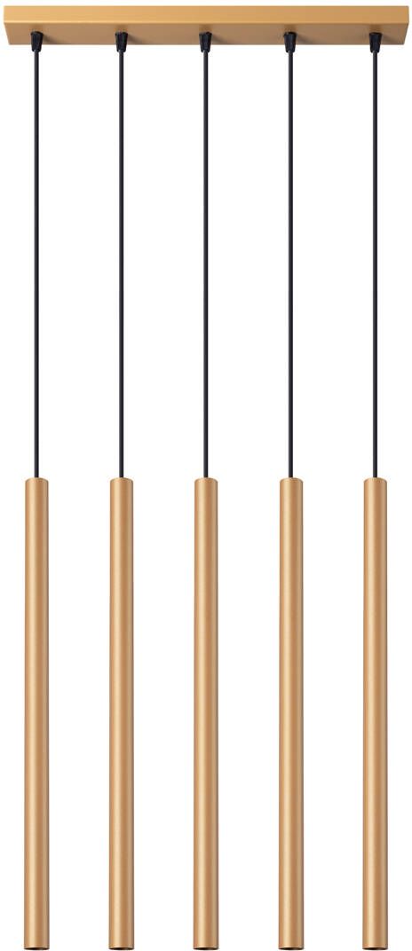 Sollux Lighting Pastelo lámpara colgante 5x8 W negro-oro SL.1173