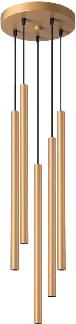 Sollux Lighting Pastelo lámpara colgante 5x8 W negro-oro SL.1174