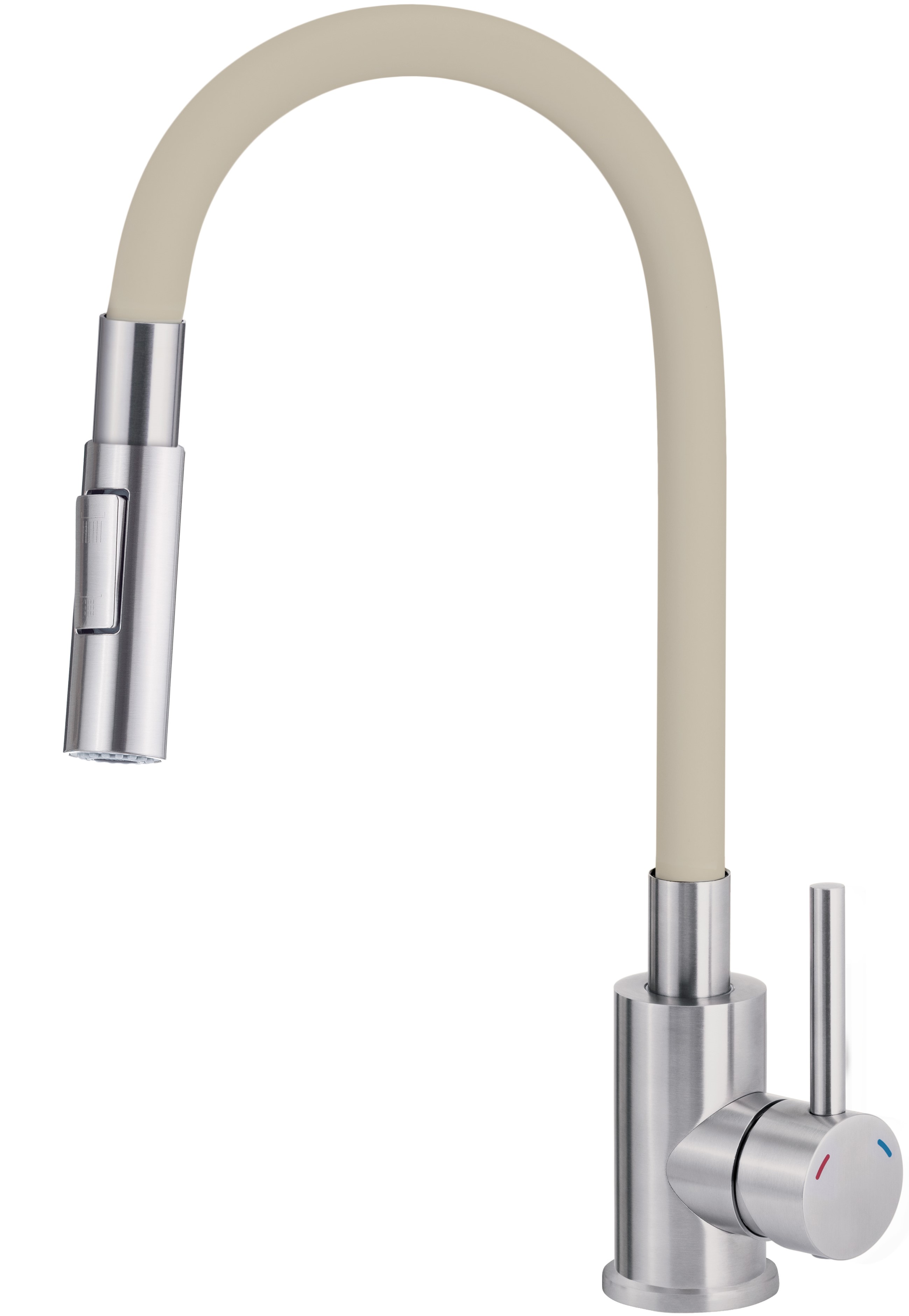 Deante Luno grifo de cocina de pie acero inoxidable-beige BOC_5740