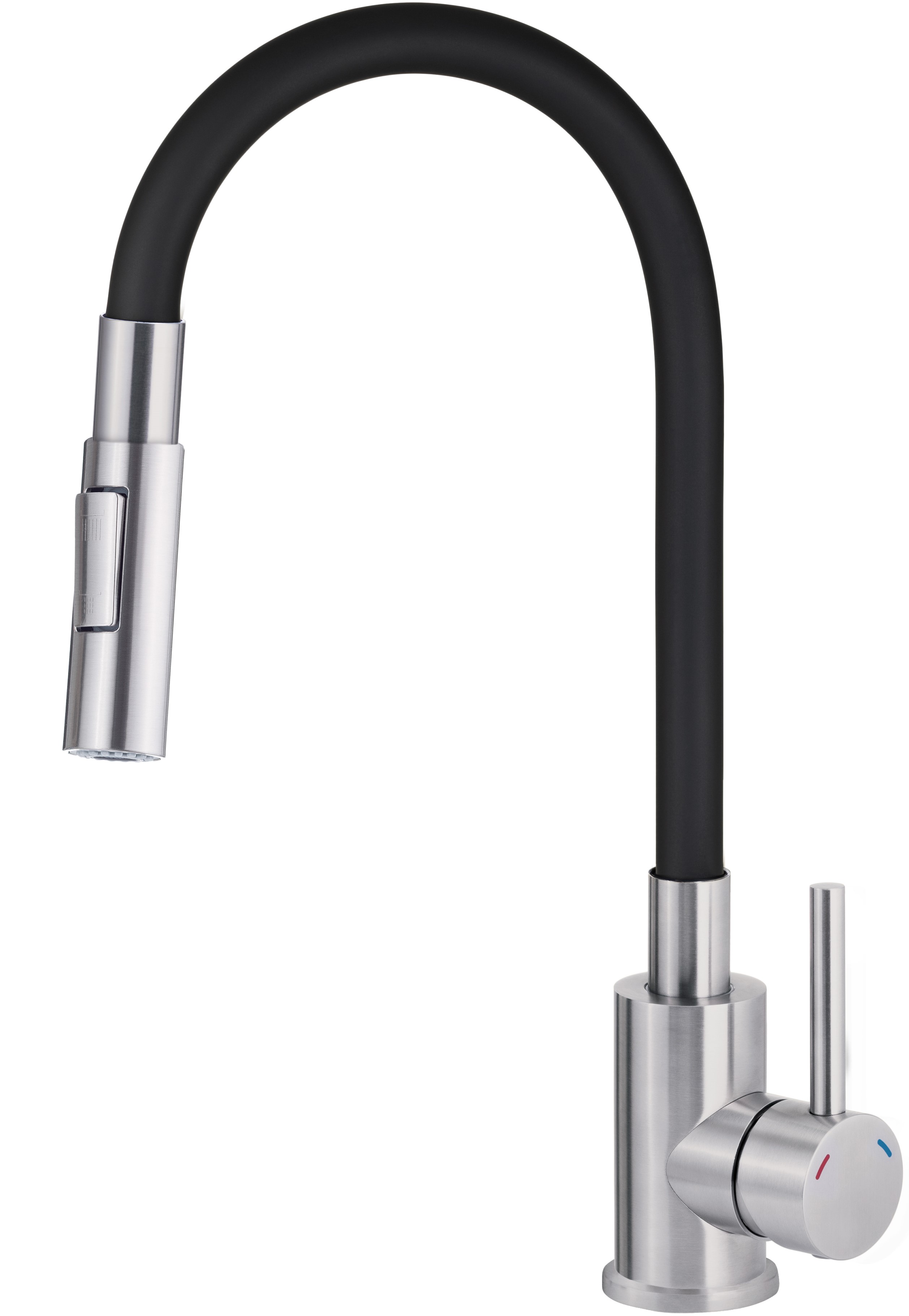 Deante Luno grifo de cocina de pie acero inoxidable-negro BOC_B740