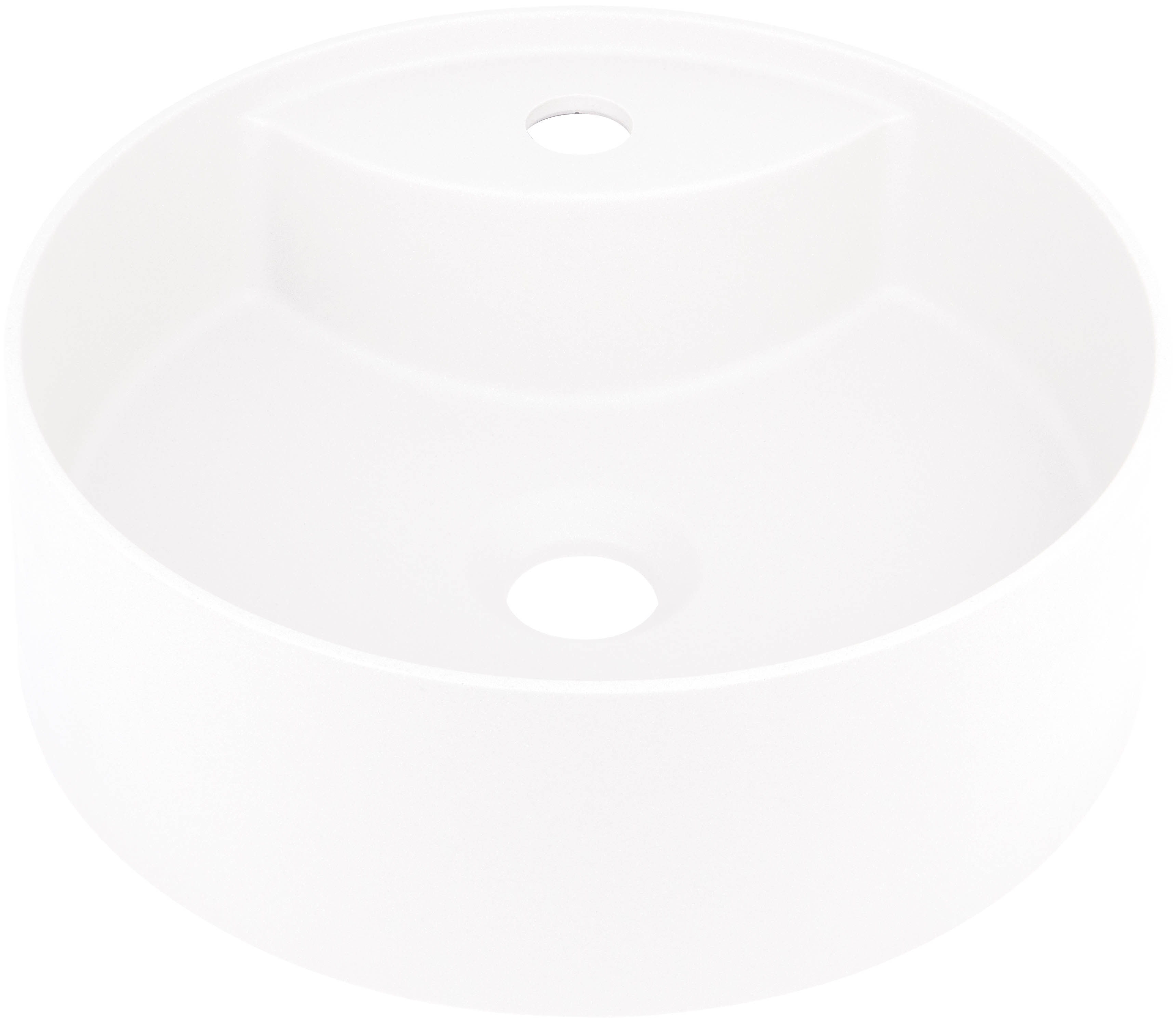 Deante Silia lavabo 36x36 cm circular sobre encimera blanco CQS_AU4B