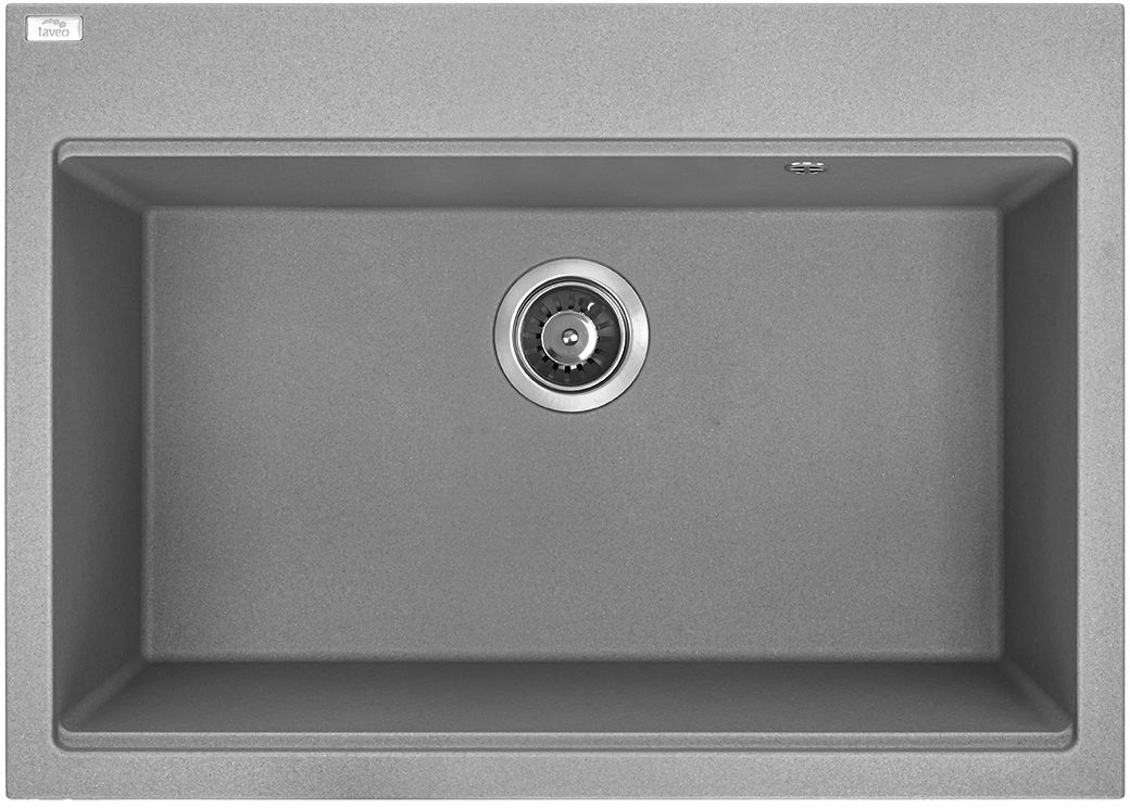 Laveo Tau fregadero de granito 70x50 cm gris/grafito/ónix SBT5107