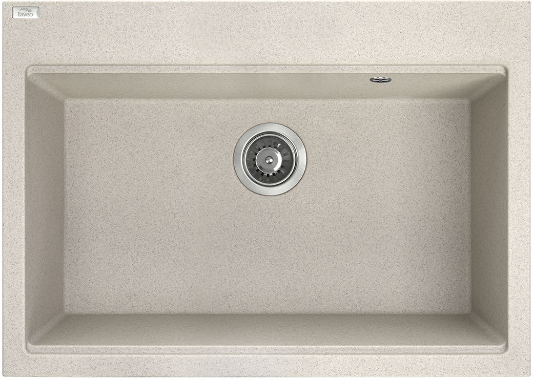 Laveo Tau fregadero de granito 70x50 cm beige SBT4107